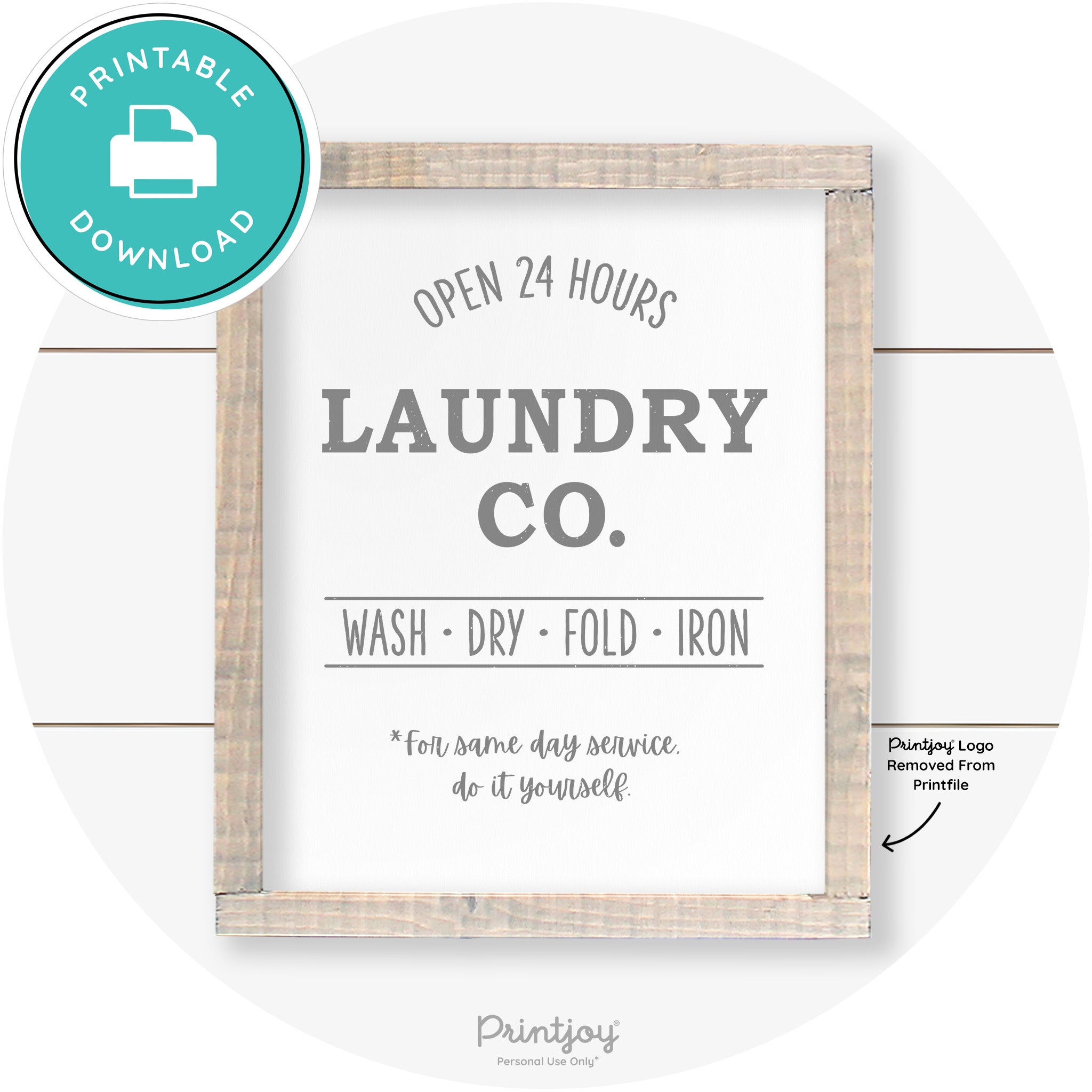 Laundry Co Do It Yourself Funny Farmhouse Wall Art Free Printable - Printjoy