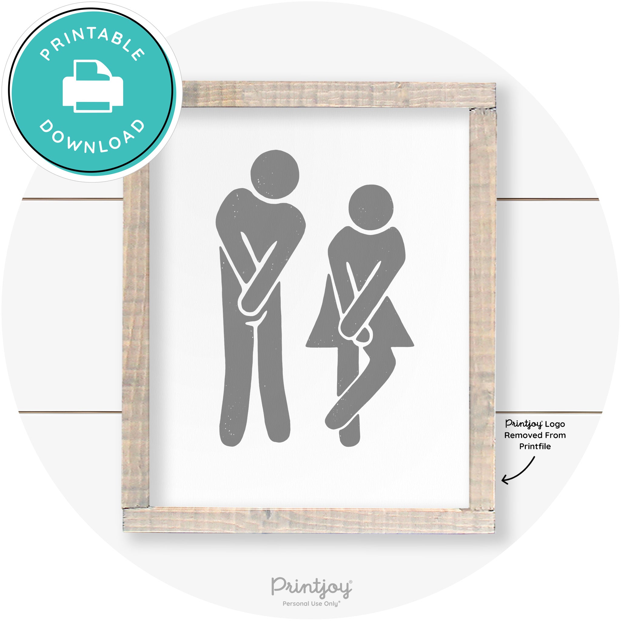 Potty Dance Gotta Go Sign Funny Farmhouse Wall Art Free Printable - Printjoy