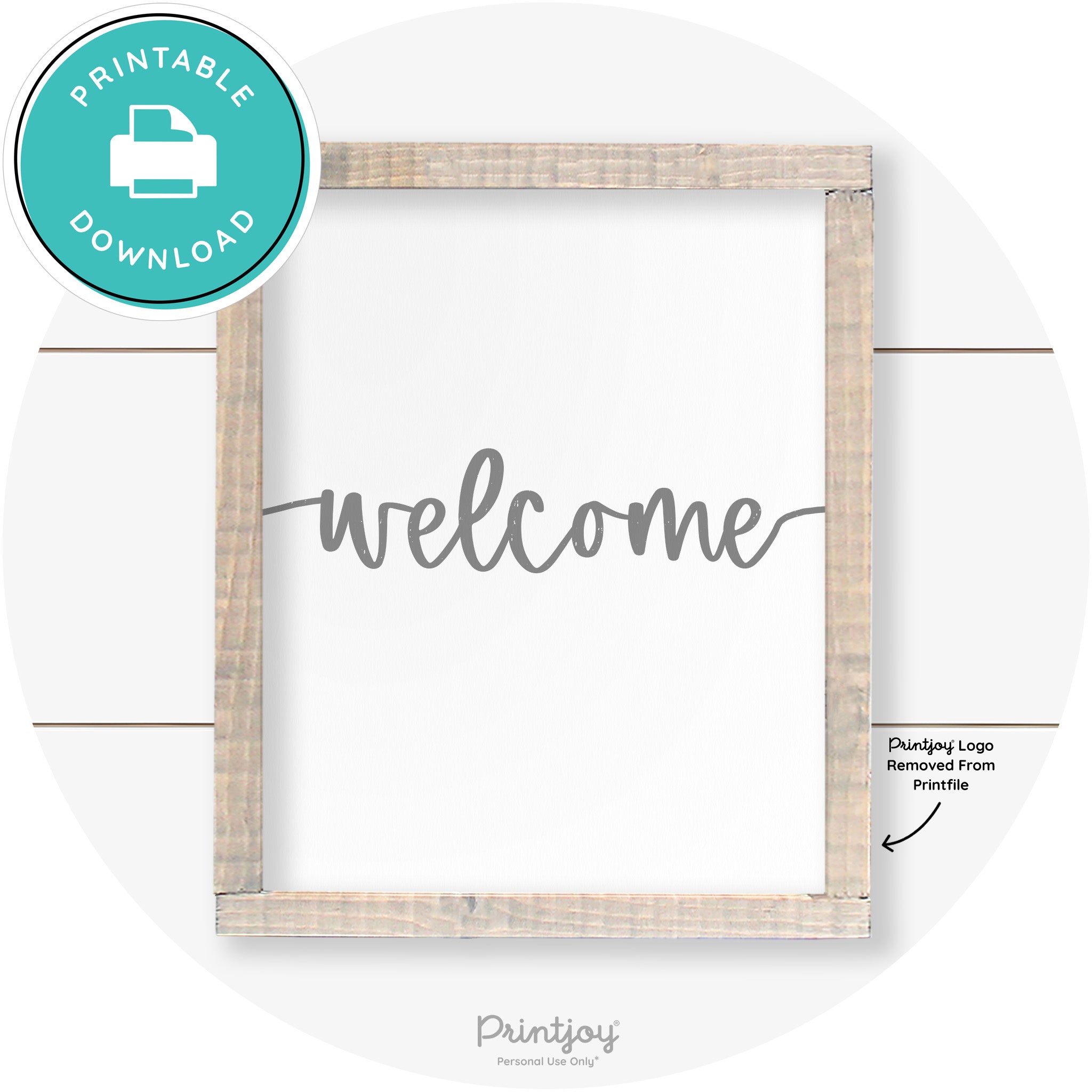 Welcome Entryway Sign Cute Farmhouse Wall Art Decor Free Printable