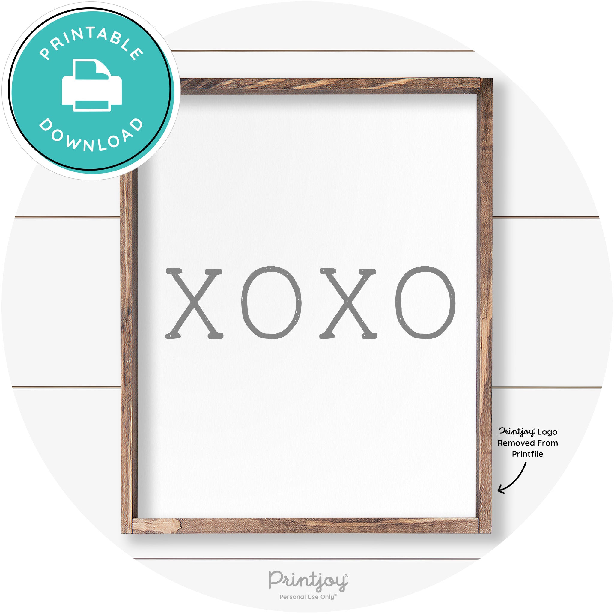 Xoxo Cute Couples Love Modern Farmhouse Wall Art Free Printable