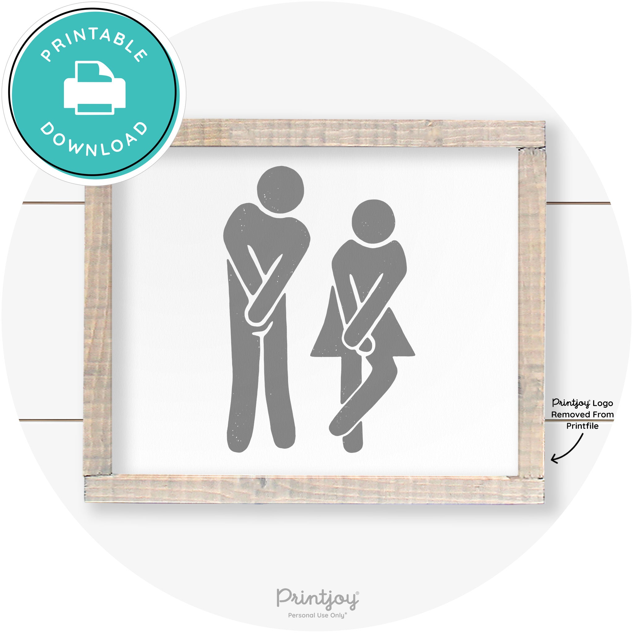 Potty Dance Gotta Go Sign Funny Farmhouse Wall Art Free Printable - Printjoy