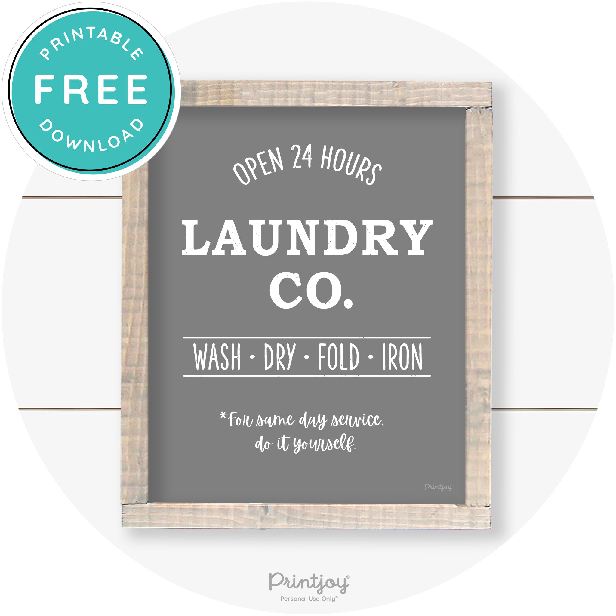 Laundry Co Do It Yourself Funny Farmhouse Wall Art Free Printable - Printjoy