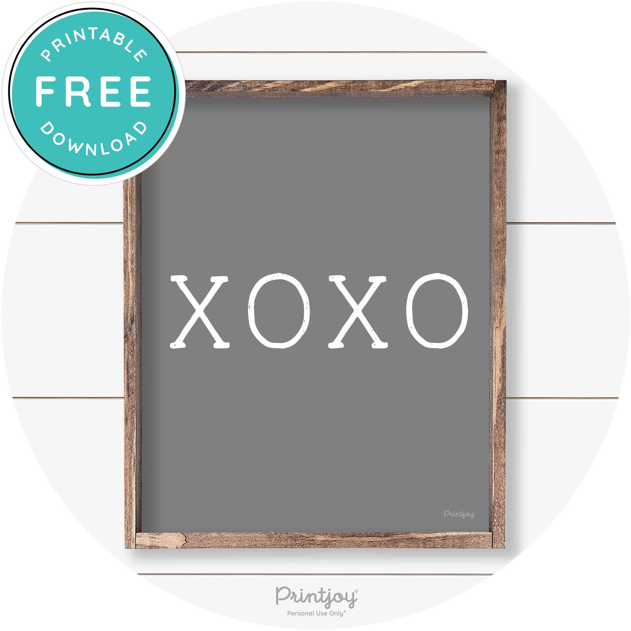 Xoxo Cute Couples Love Modern Farmhouse Wall Art Free Printable