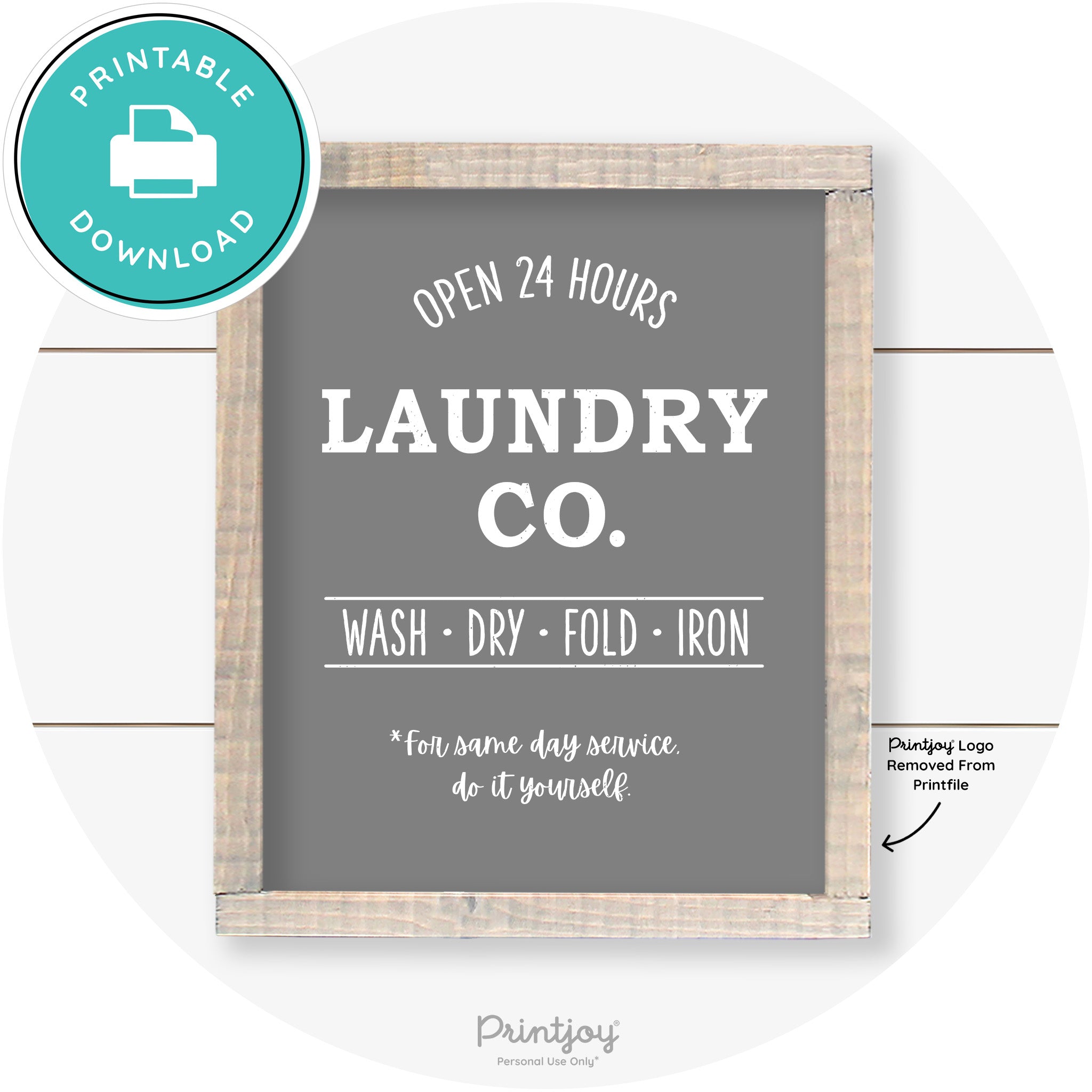 Laundry Co Do It Yourself Funny Farmhouse Wall Art Free Printable - Printjoy