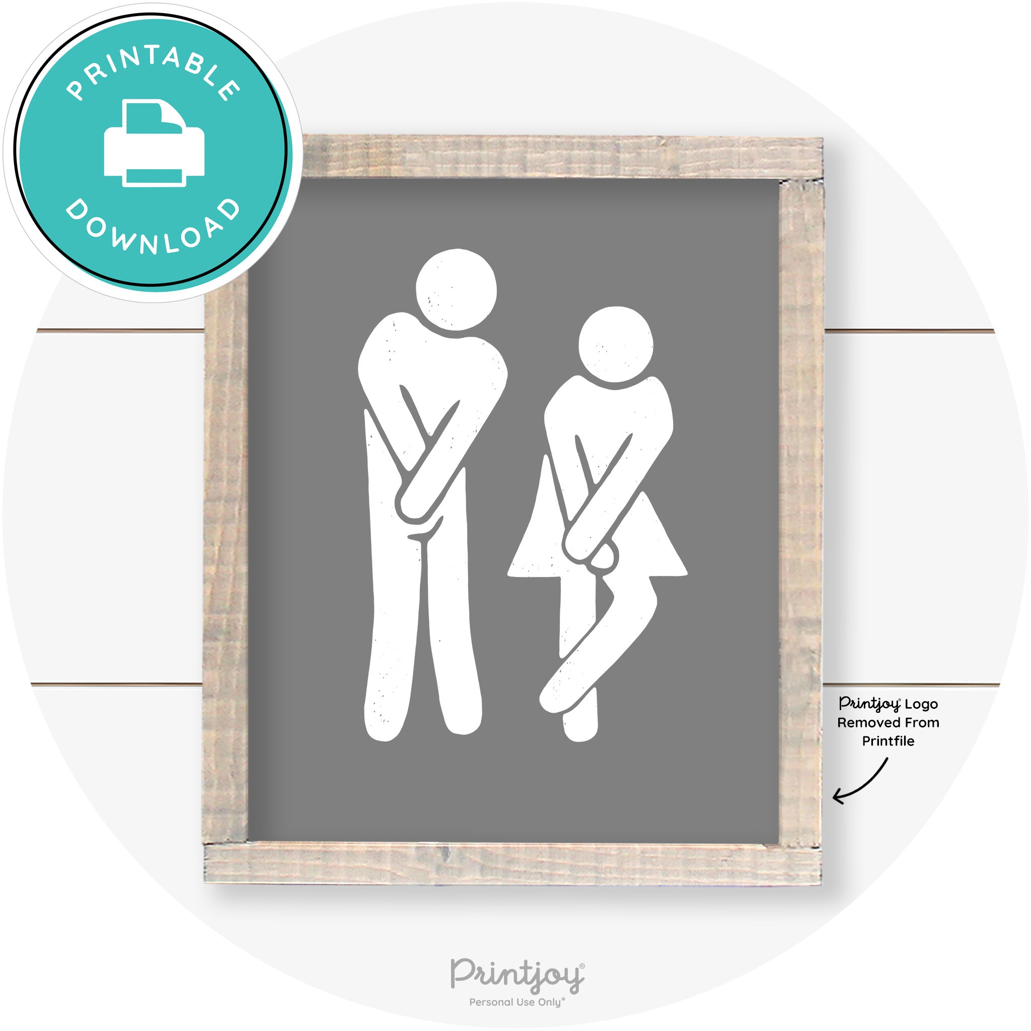 Potty Dance Gotta Go Sign Funny Farmhouse Wall Art Free Printable - Printjoy