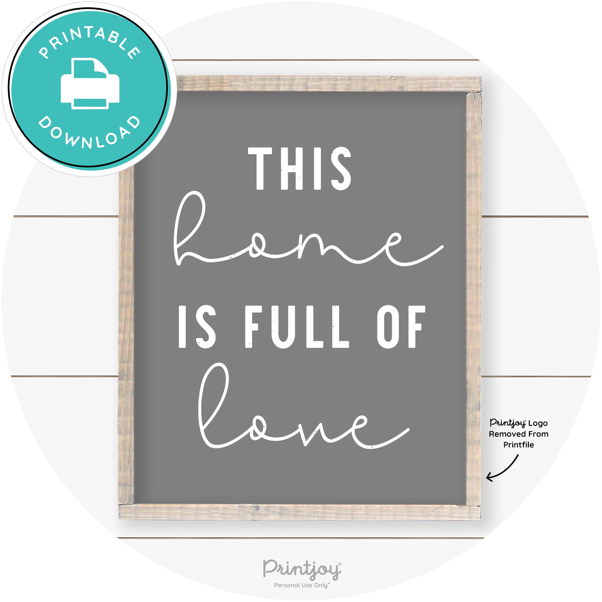 This Home Is Love Farmhouse Living Room Wall Art Free Printable - Printjoy