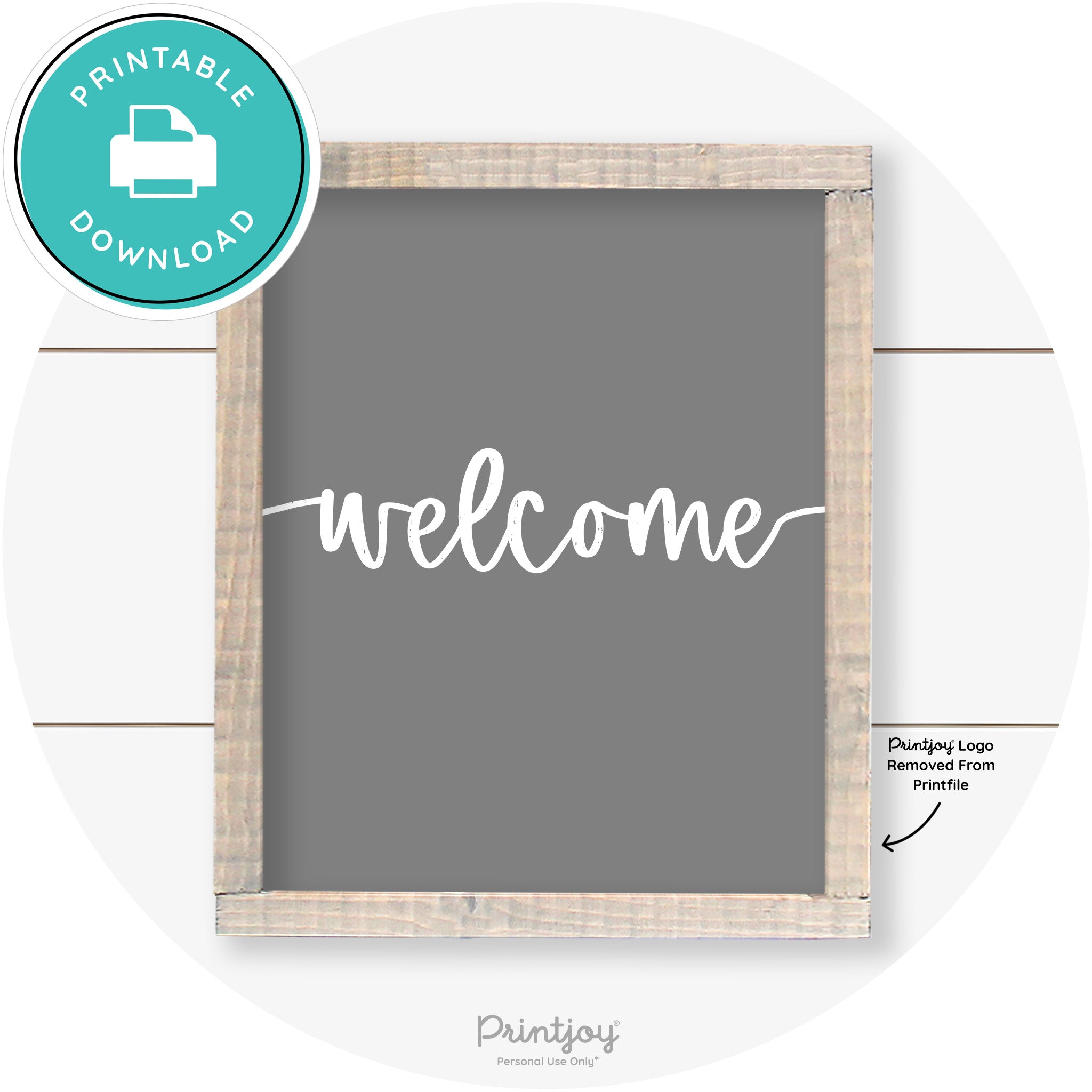 Welcome Entryway Sign Cute Farmhouse Wall Art Decor Free Printable