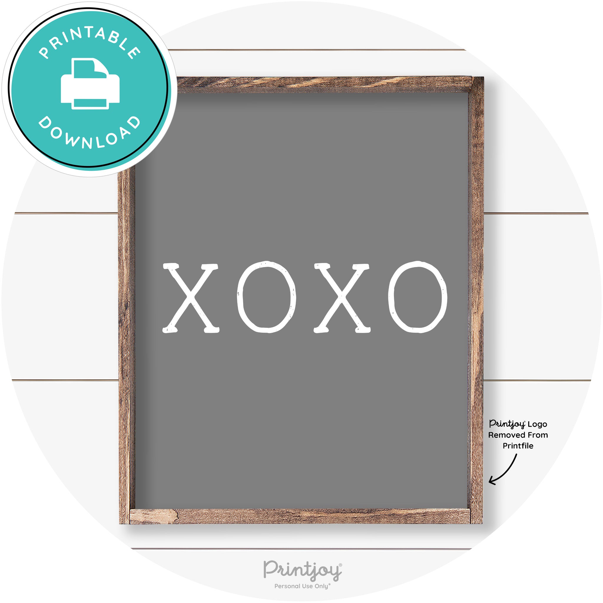 Xoxo Cute Couples Love Modern Farmhouse Wall Art Free Printable