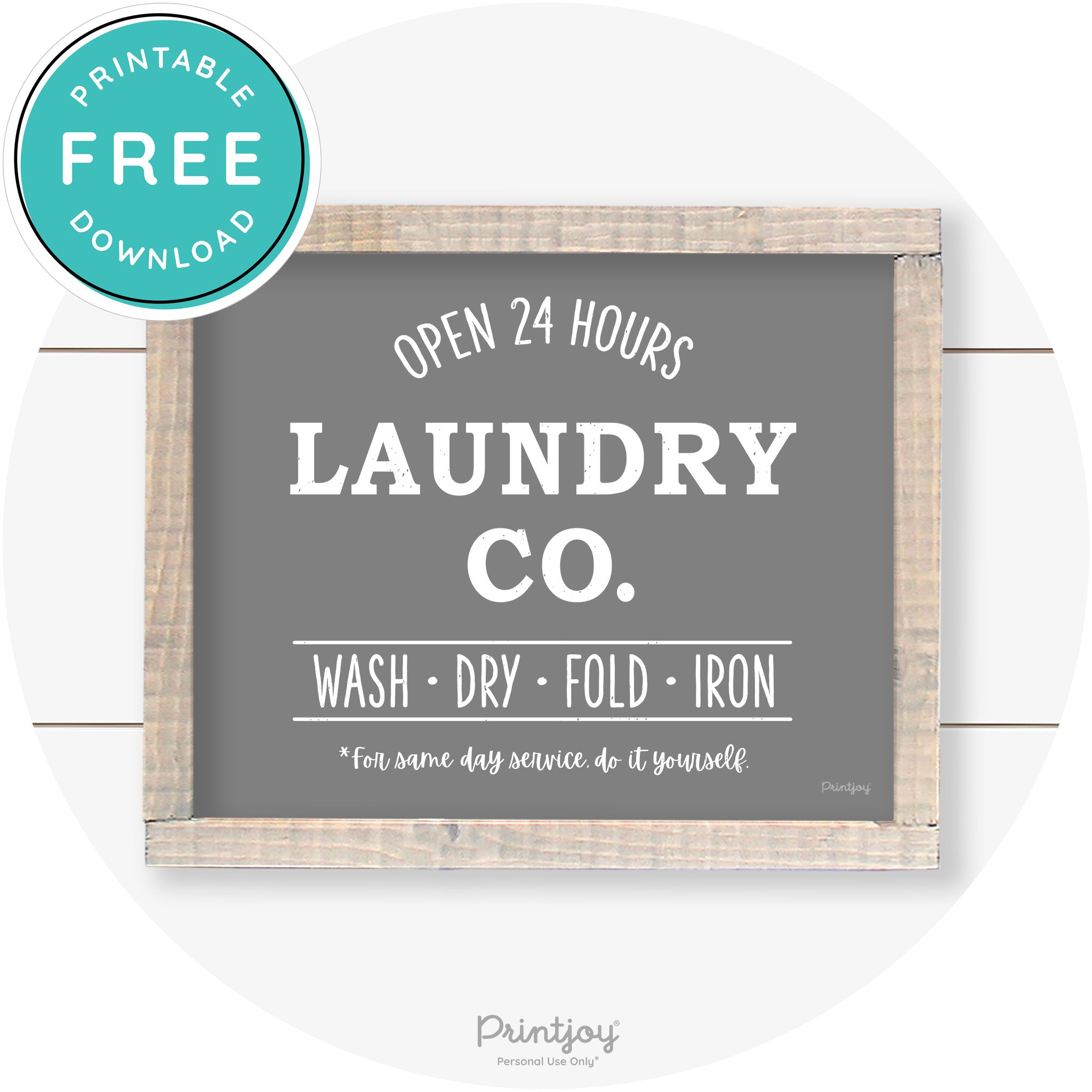Laundry Co Do It Yourself Funny Farmhouse Wall Art Free Printable - Printjoy