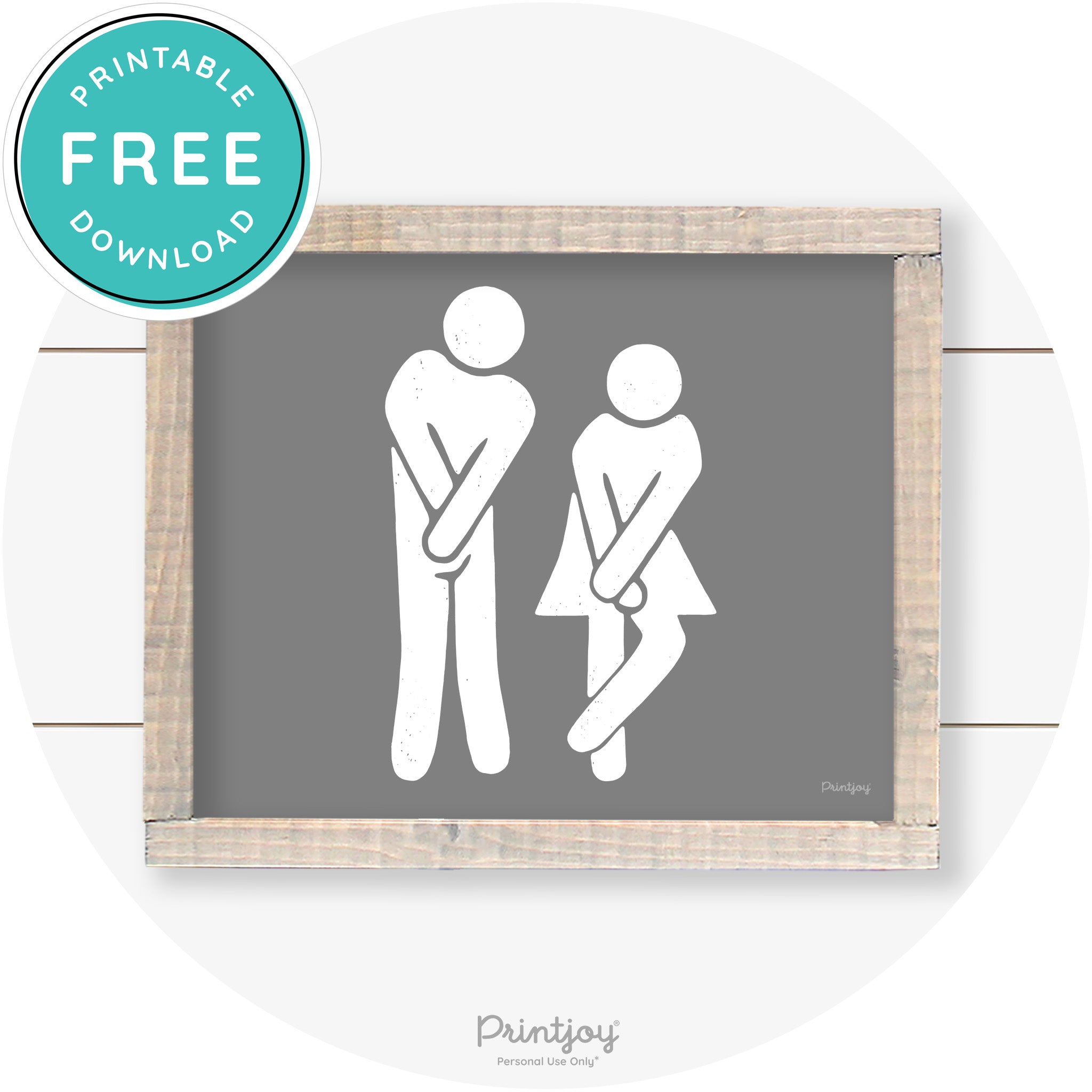 Potty Dance Gotta Go Sign Funny Farmhouse Wall Art Free Printable - Printjoy