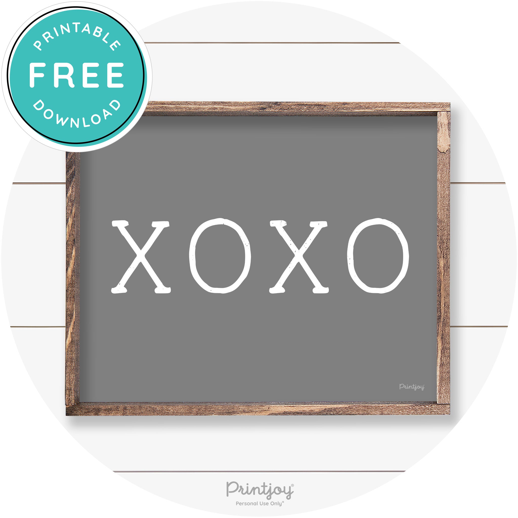 Xoxo Cute Couples Love Modern Farmhouse Wall Art Free Printable
