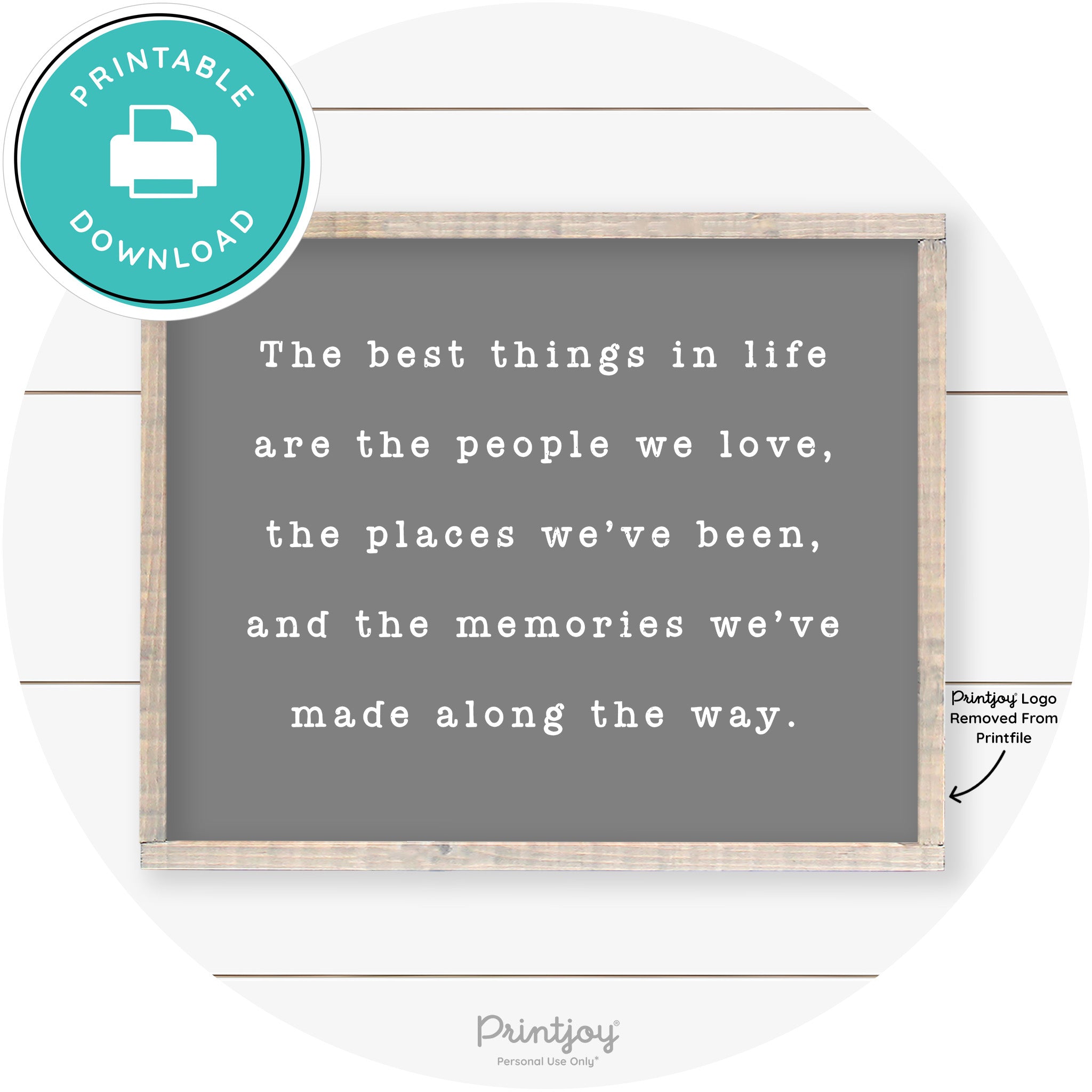 Best Things Quote Farmhouse Living Room Wall Art Free Printable - Printjoy