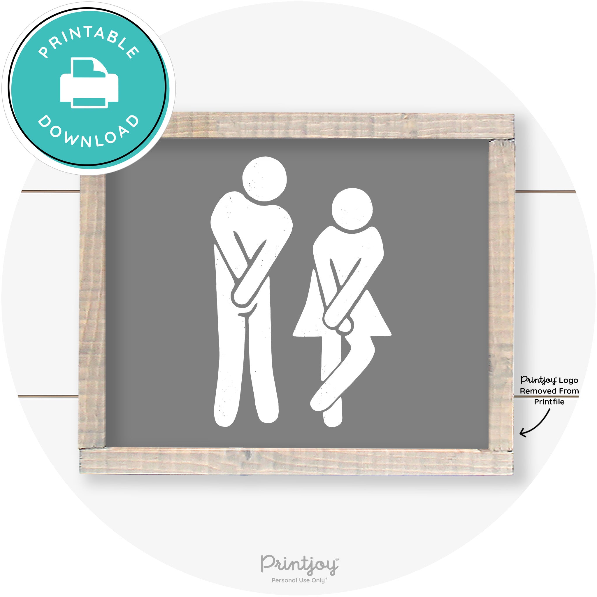 Potty Dance Gotta Go Sign Funny Farmhouse Wall Art Free Printable - Printjoy