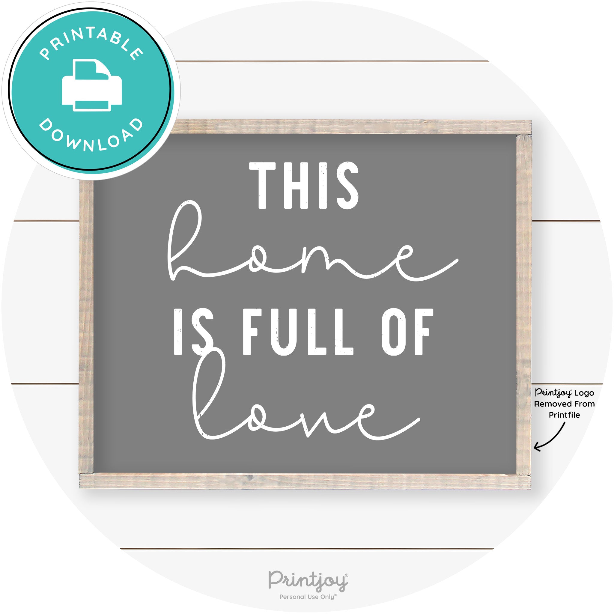 This Home Is Love Farmhouse Living Room Wall Art Free Printable - Printjoy