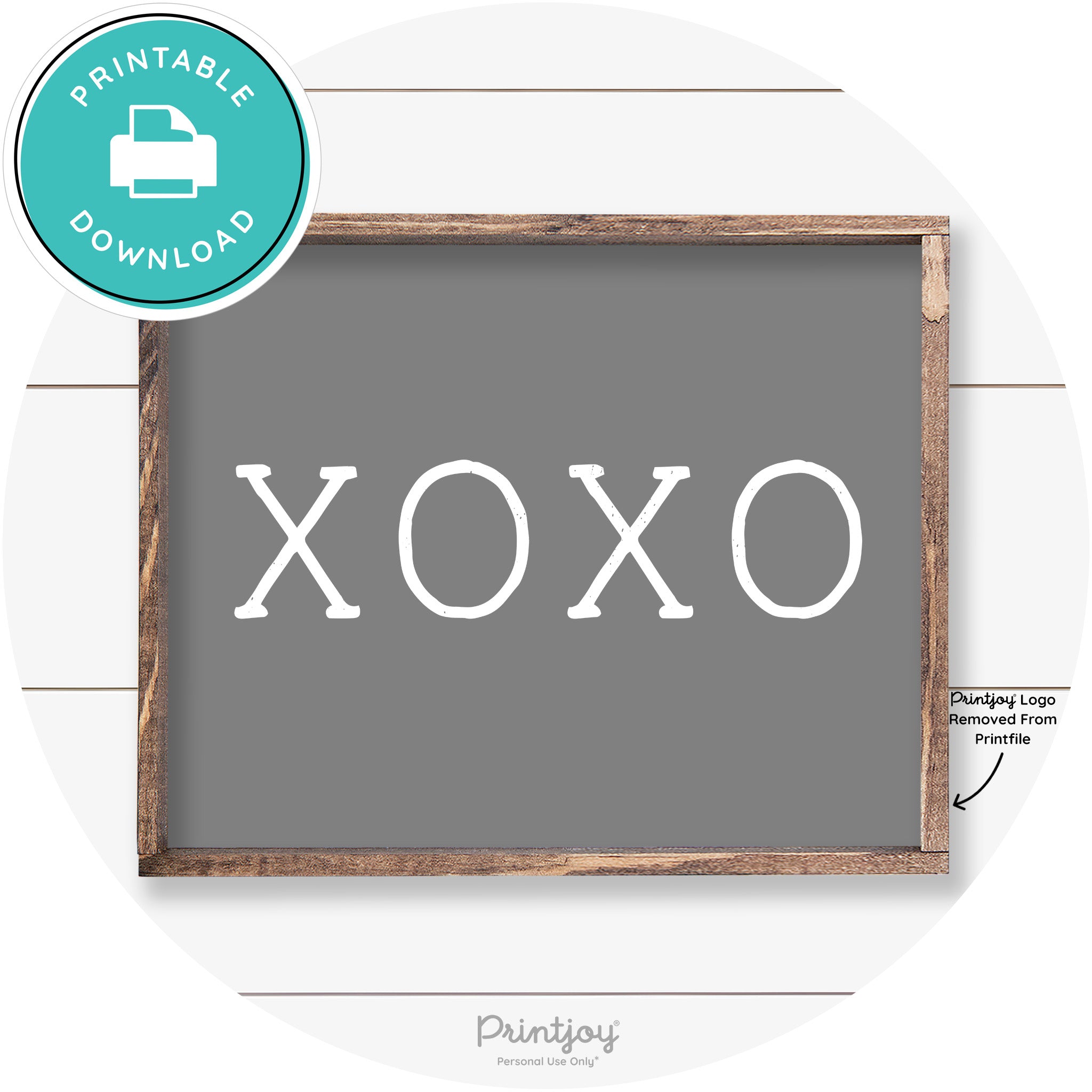 Xoxo Cute Couples Love Modern Farmhouse Wall Art Free Printable