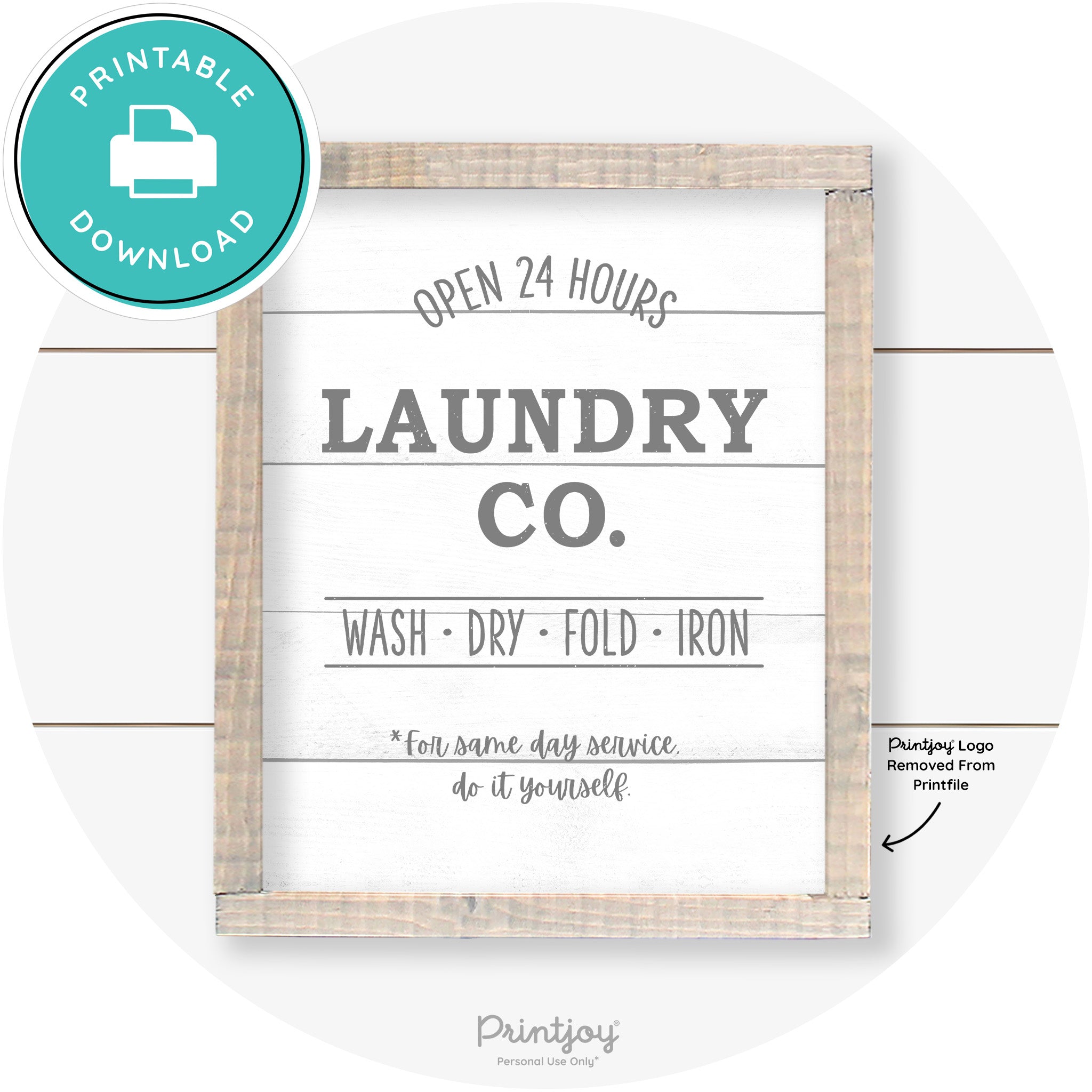 Laundry Co Do It Yourself Funny Farmhouse Wall Art Free Printable - Printjoy