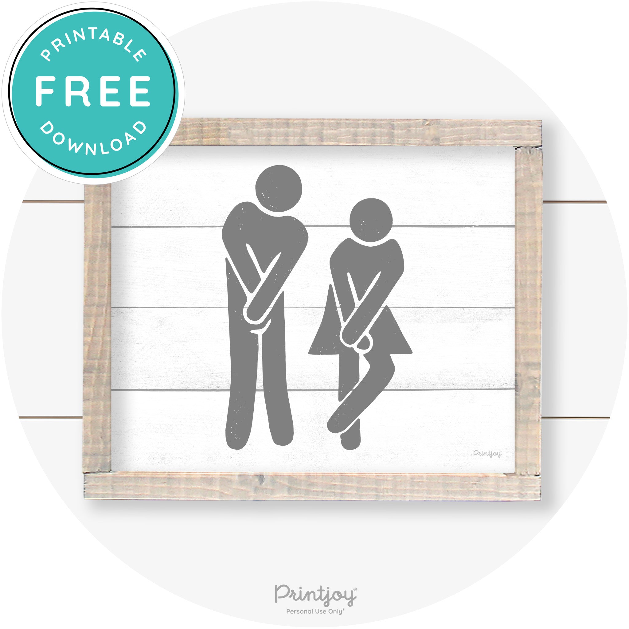 Potty Dance Gotta Go Sign Funny Farmhouse Wall Art Free Printable - Printjoy