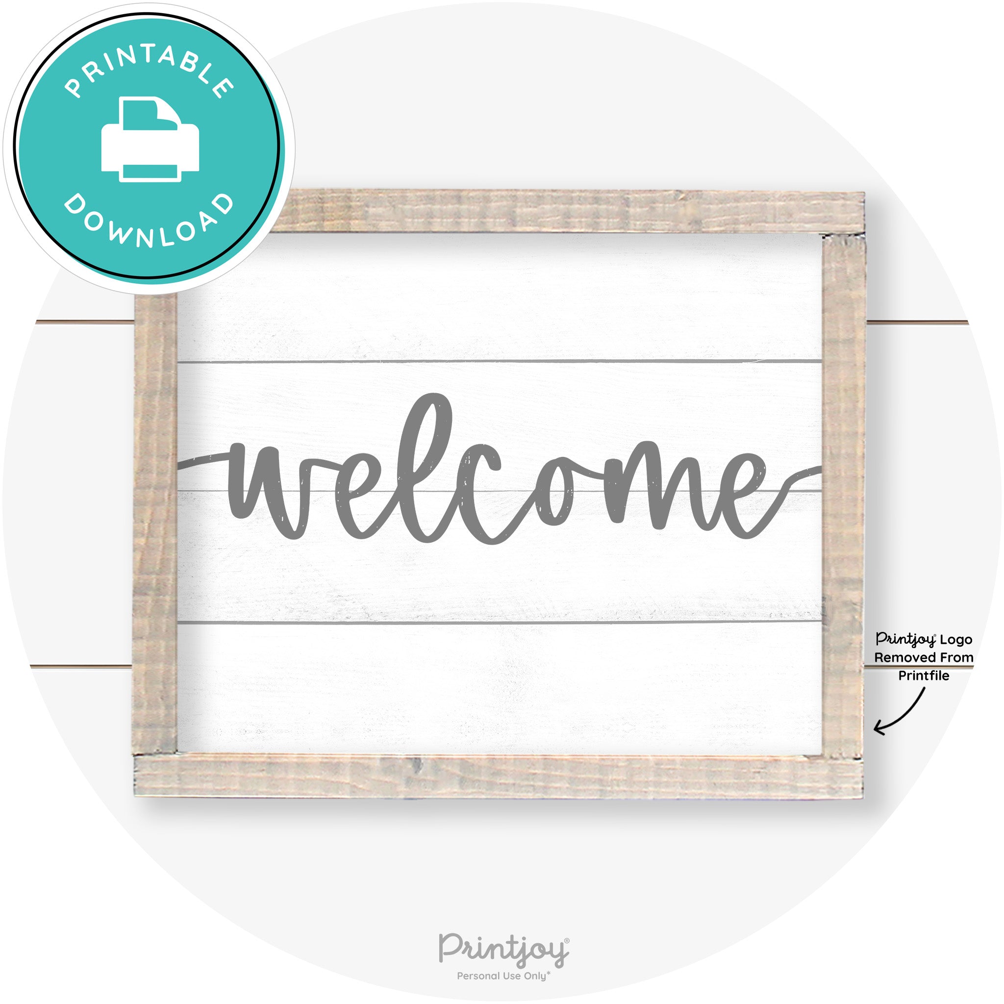Welcome Entryway Sign Cute Farmhouse Wall Art Decor Free Printable