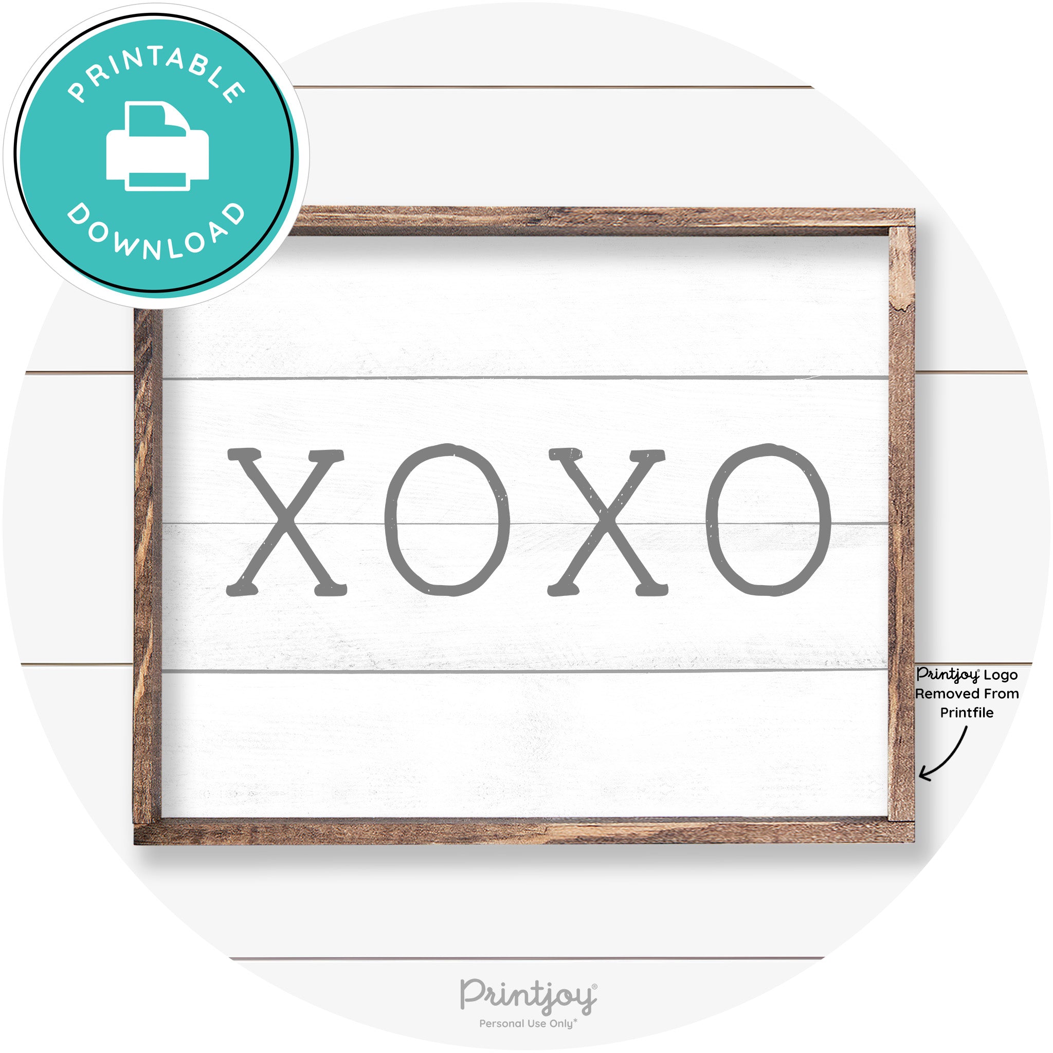 Xoxo Cute Couples Love Modern Farmhouse Wall Art Free Printable