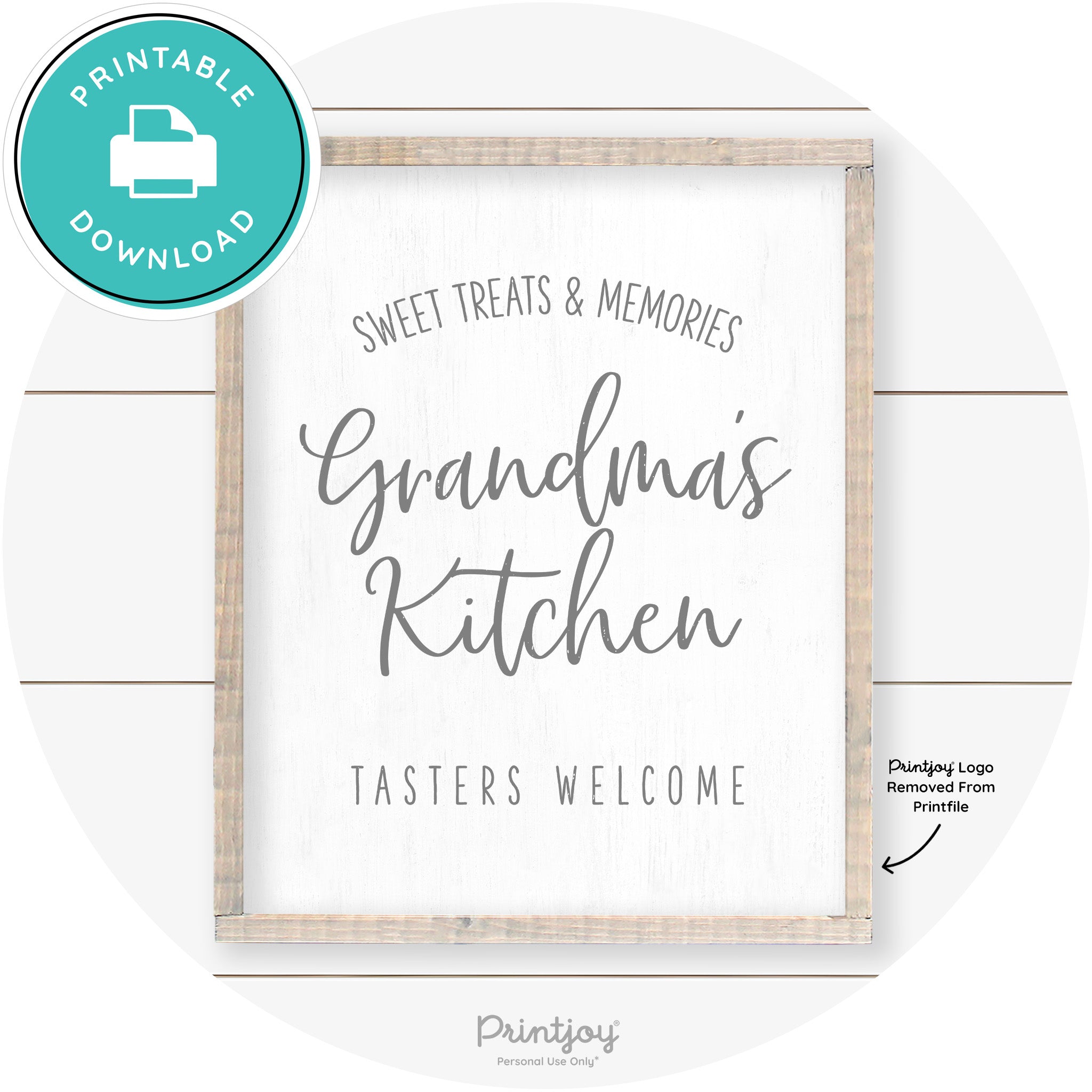 Grandma's Kitchen Tasters Welcome Farmhouse Art Free Printable - Printjoy