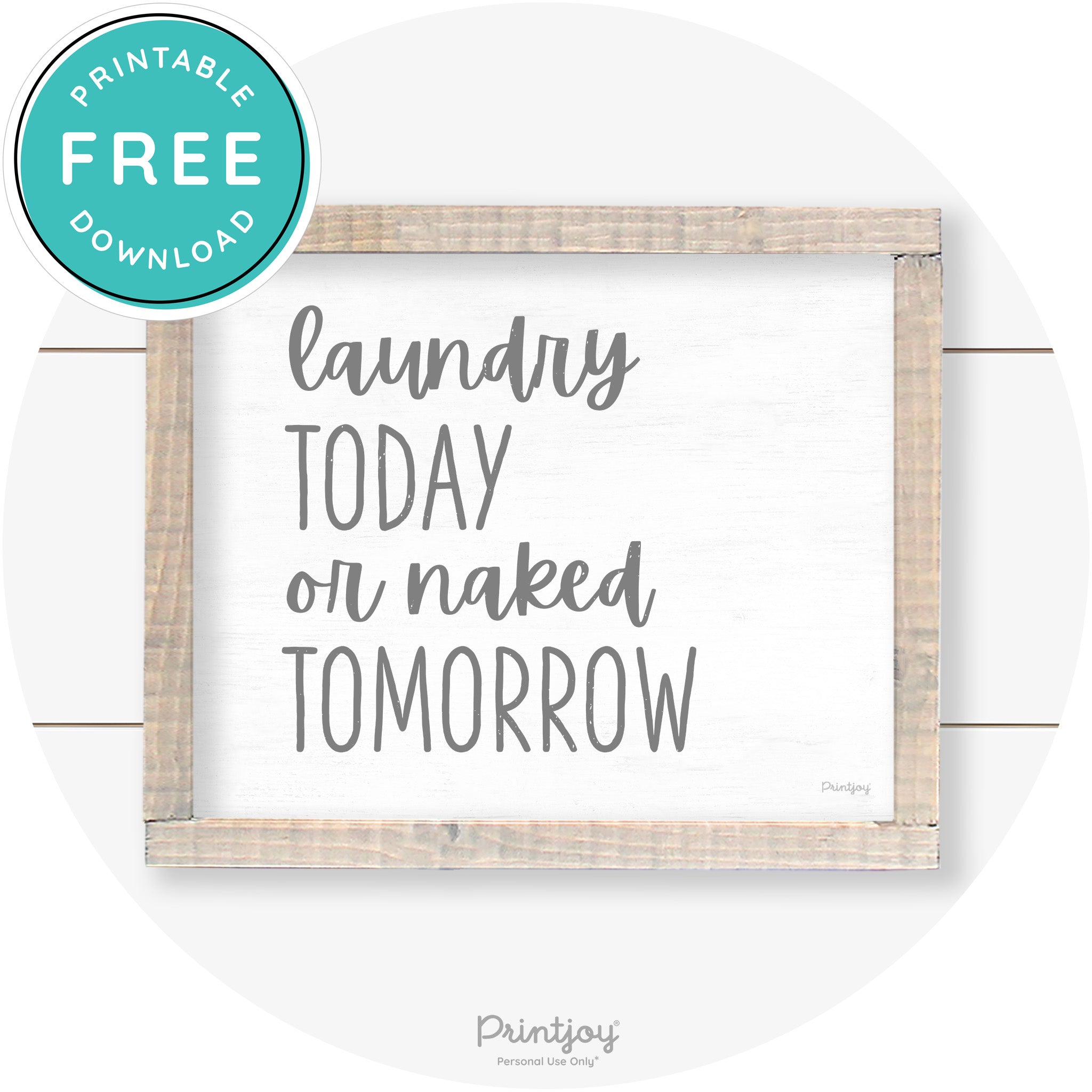 Laundry Co Do It Yourself Funny Farmhouse Wall Art Free Printable - Printjoy