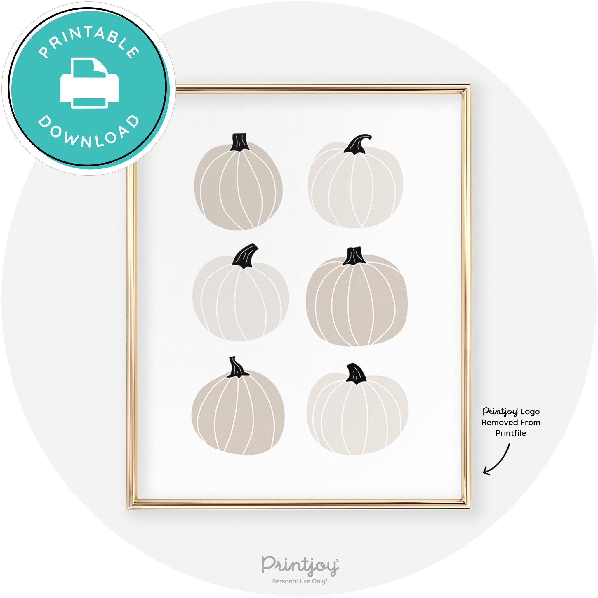 Pumpkins Fun Cute Chic Halloween Fall Wall Art Decor Free Printable - Printjoy