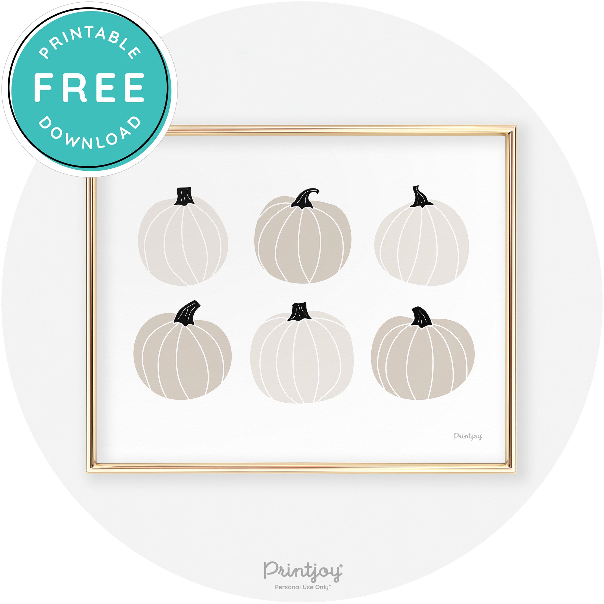 Pumpkins Fun Cute Chic Halloween Fall Wall Art Decor Free Printable - Printjoy