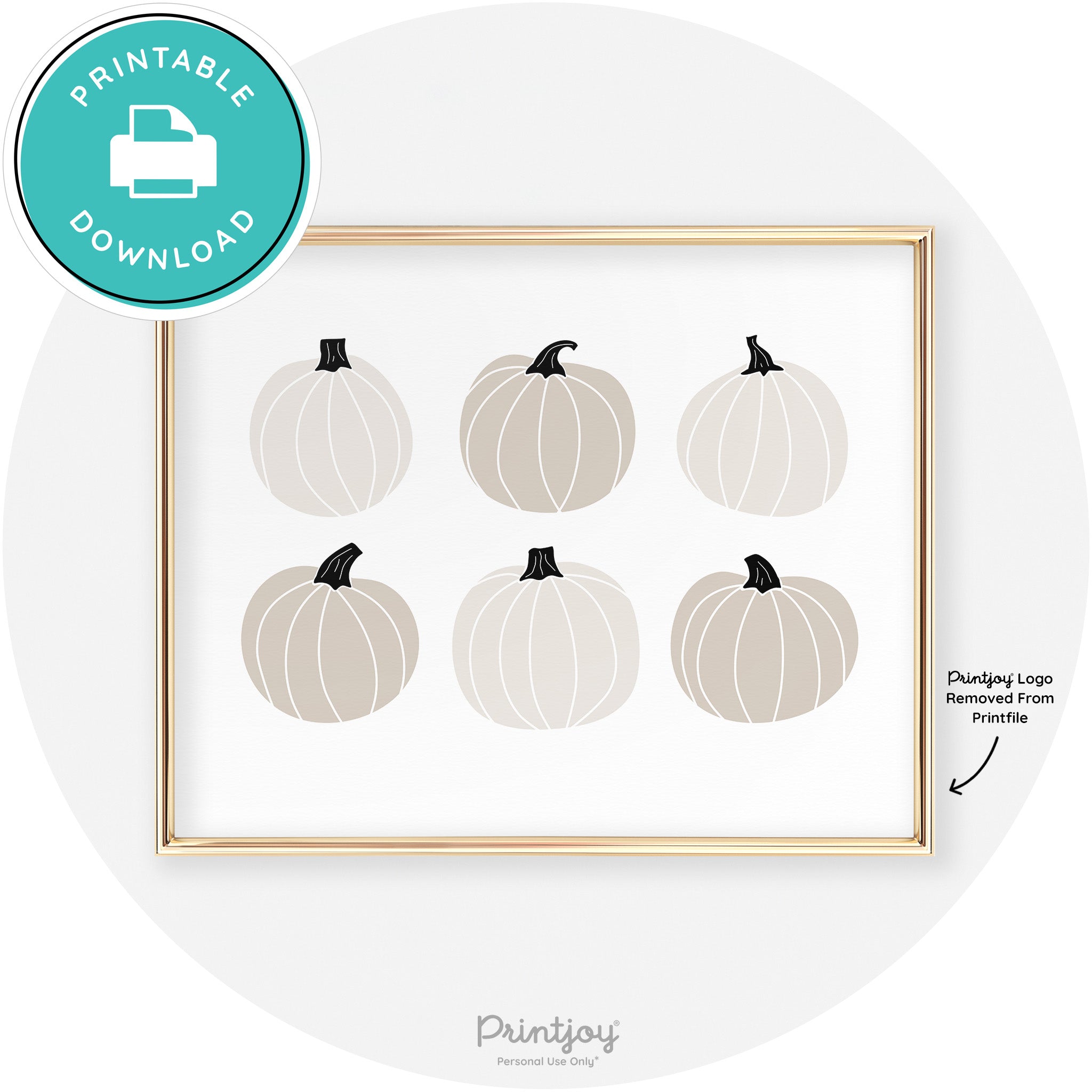 Pumpkins Fun Cute Chic Halloween Fall Wall Art Decor Free Printable - Printjoy