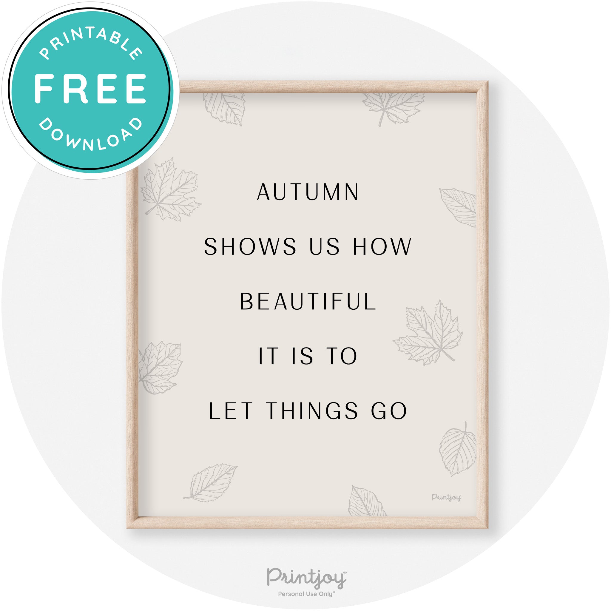 Fall Quote Autumn Let Things Go Transitional Wall Art Free Printable - Printjoy