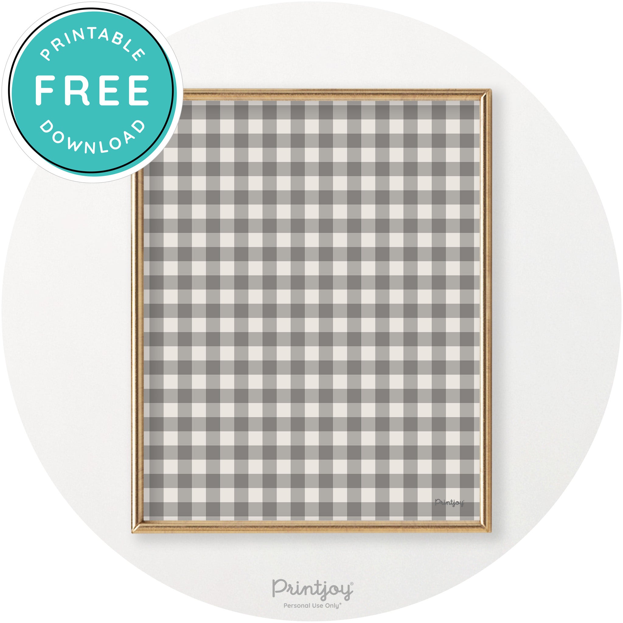 Thanksgiving Plaid Accent Modern Chic Wall Art Decor Free Printable - Printjoy