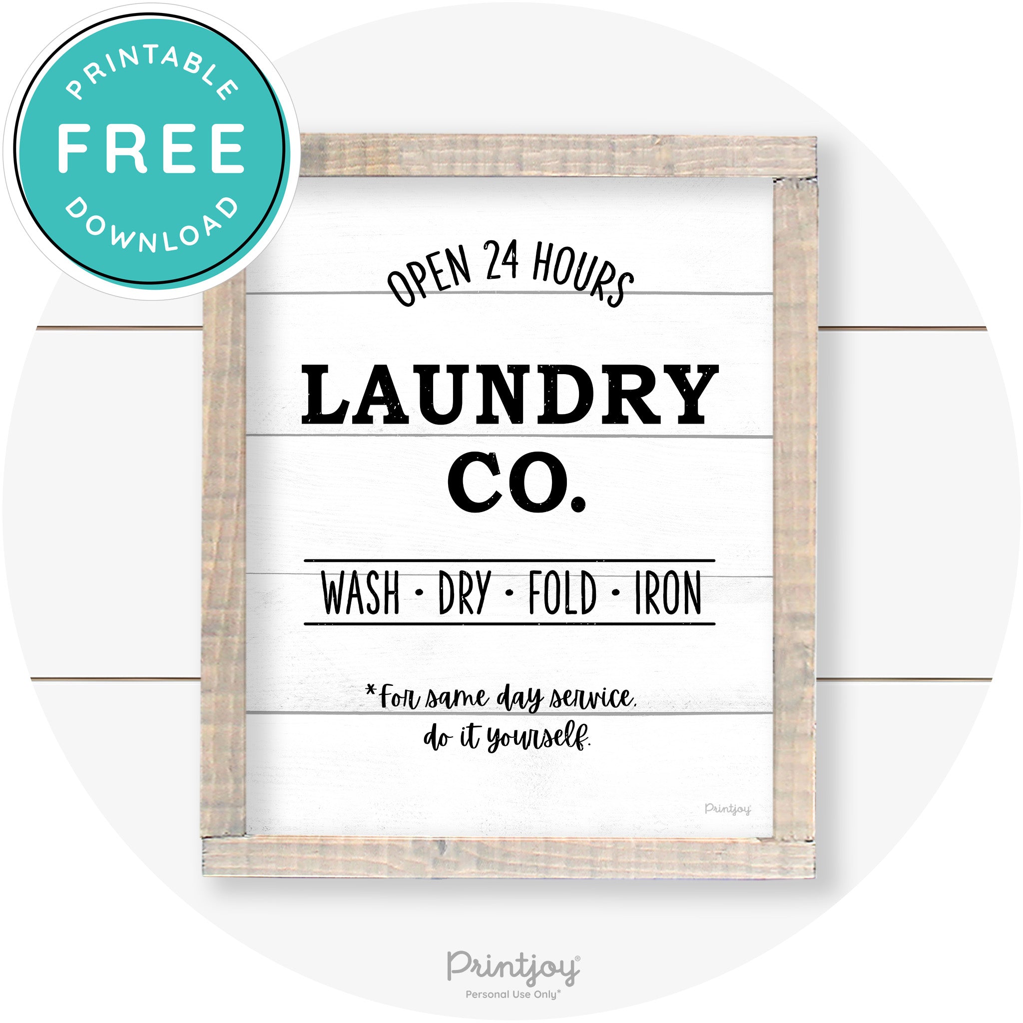 Laundry Co Do It Yourself Funny Farmhouse Wall Art Free Printable - Printjoy
