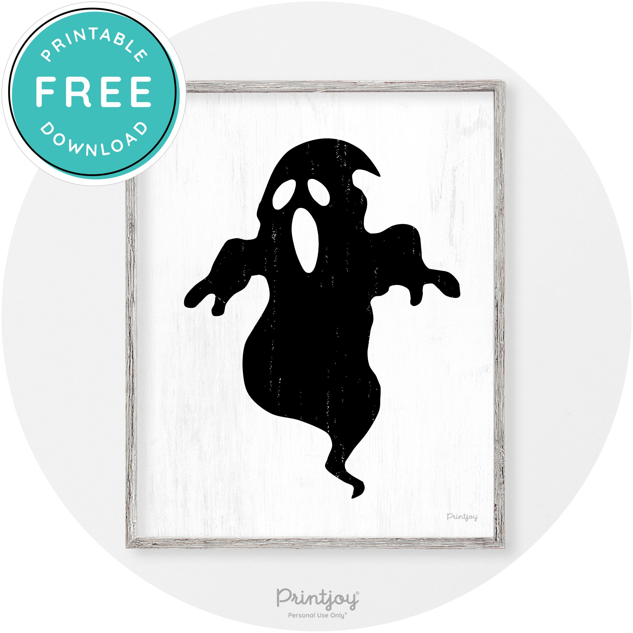 Spooky Ghost Boogie Man Halloween Vintage Wall Art Free Printable - Printjoy