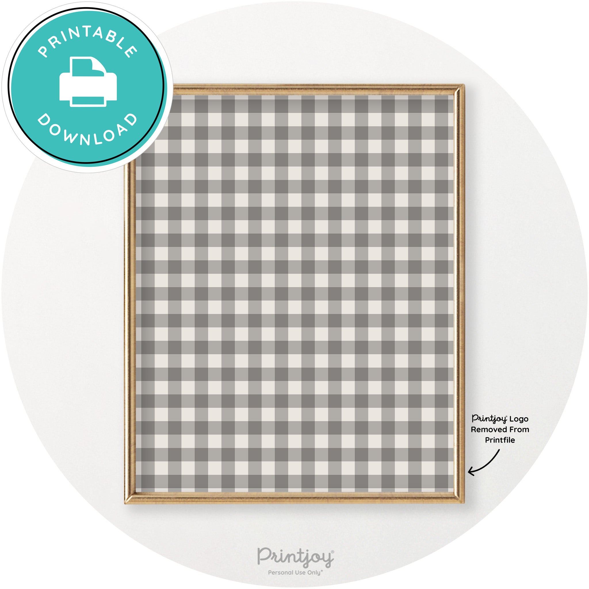 Thanksgiving Plaid Accent Modern Chic Wall Art Decor Free Printable - Printjoy
