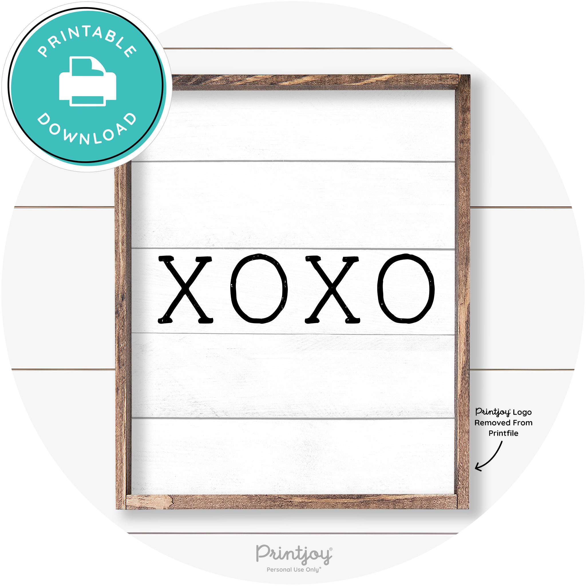 Xoxo Cute Couples Love Modern Farmhouse Wall Art Free Printable