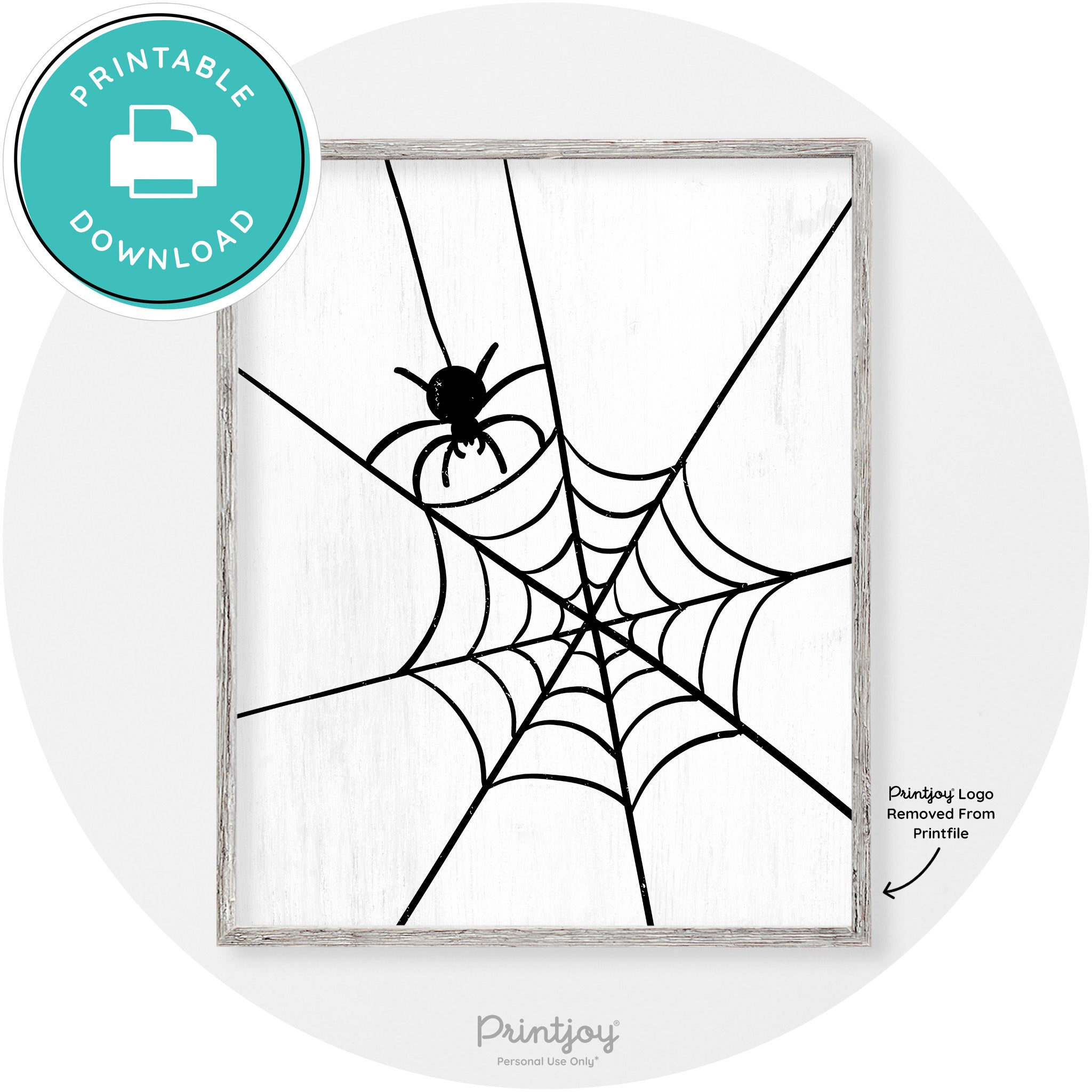 Halloween Spider Web Modern Vintage Wall Art Free Printable - Printjoy