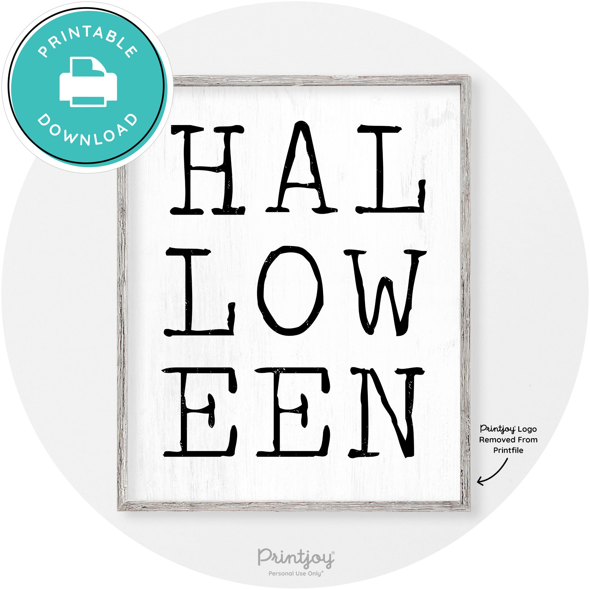 Halloween Eerie Typography Vintage Halloween Wall Art Free Printable - Printjoy