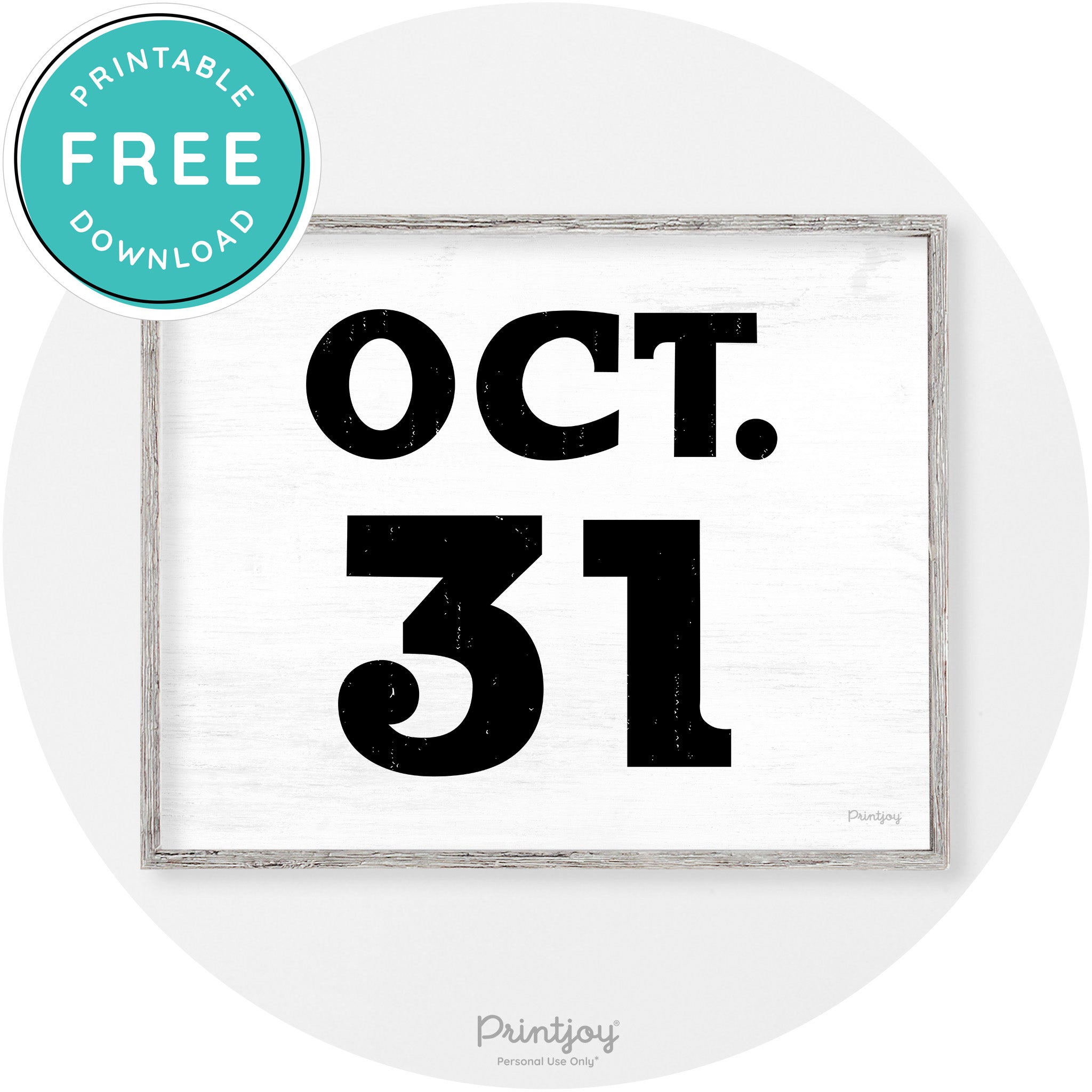 October 31 Halloween Day Vintage Halloween Wall Art Free Printable - Printjoy