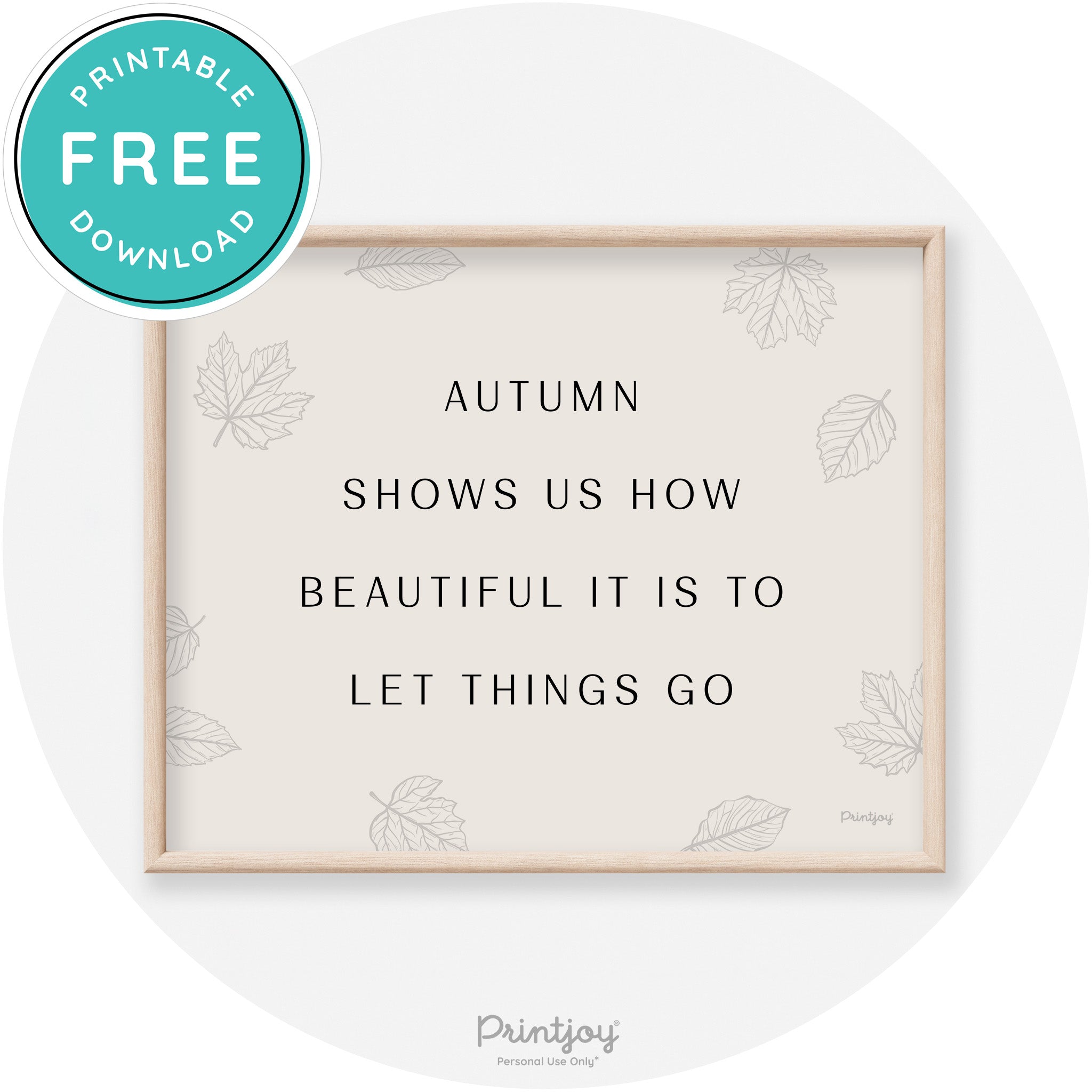 Fall Quote Autumn Let Things Go Transitional Wall Art Free Printable - Printjoy