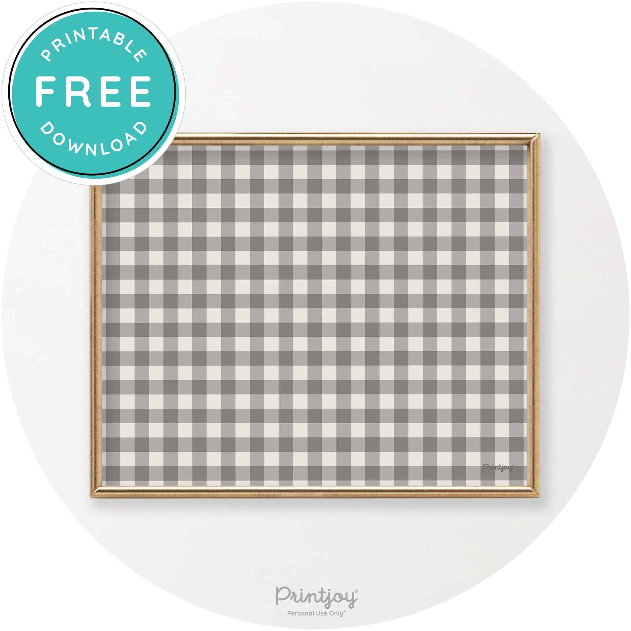Thanksgiving Plaid Accent Modern Chic Wall Art Decor Free Printable - Printjoy