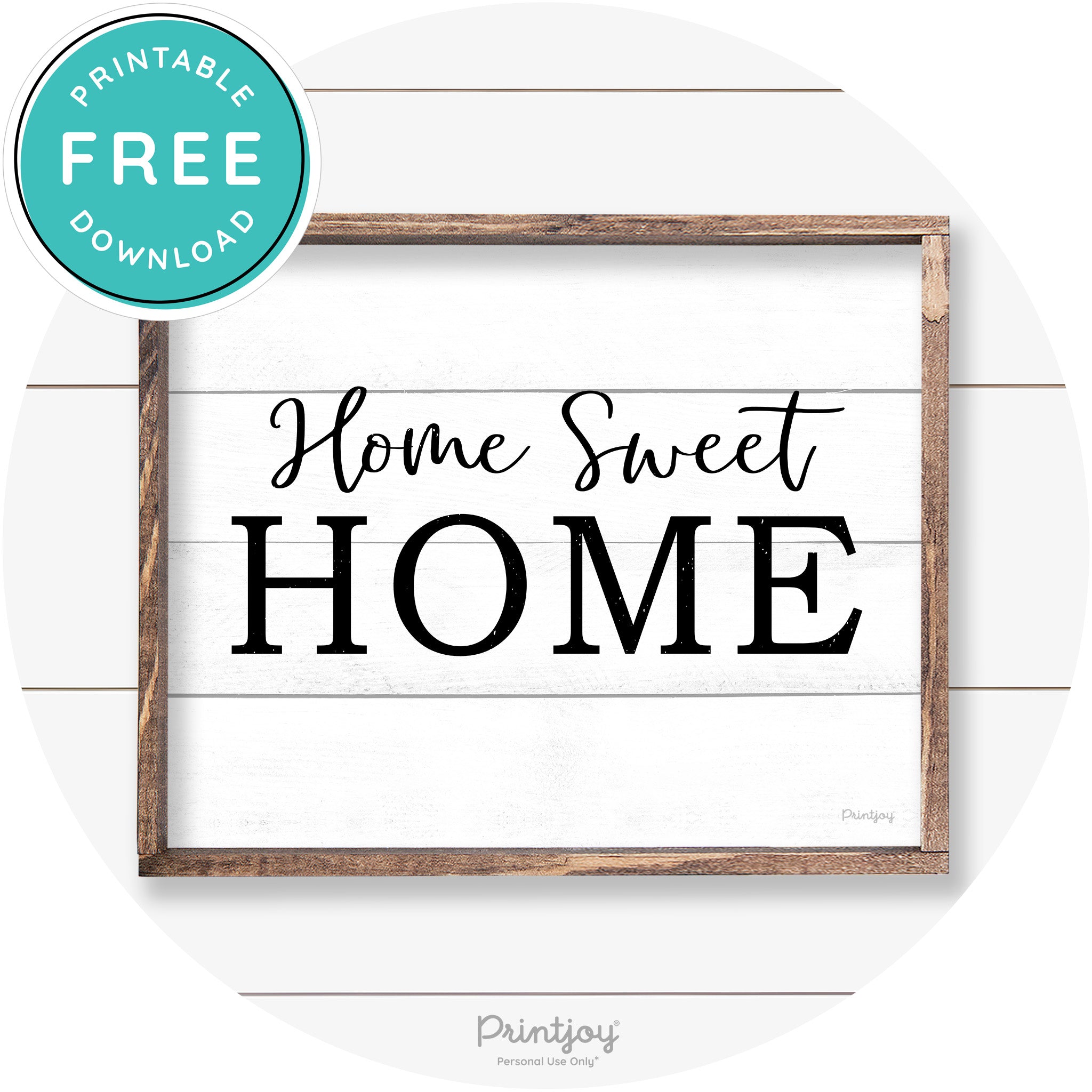 Home Sweet Home Living Room Farmhouse Wall Art Free Printable