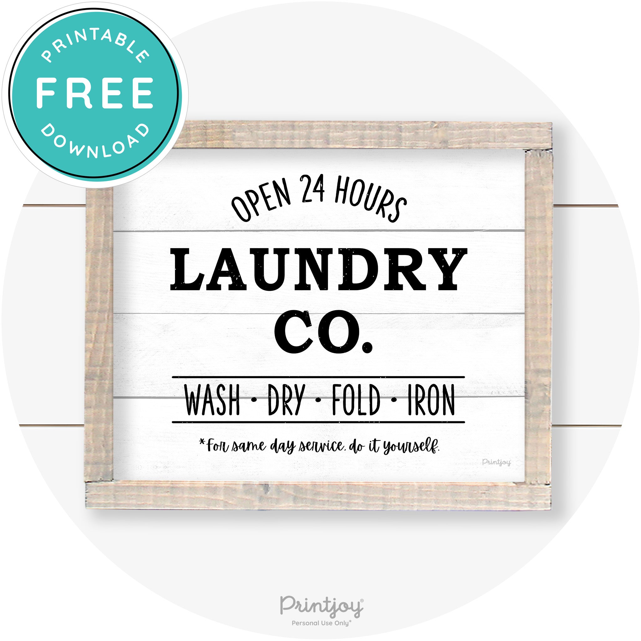 Laundry Co Do It Yourself Funny Farmhouse Wall Art Free Printable - Printjoy