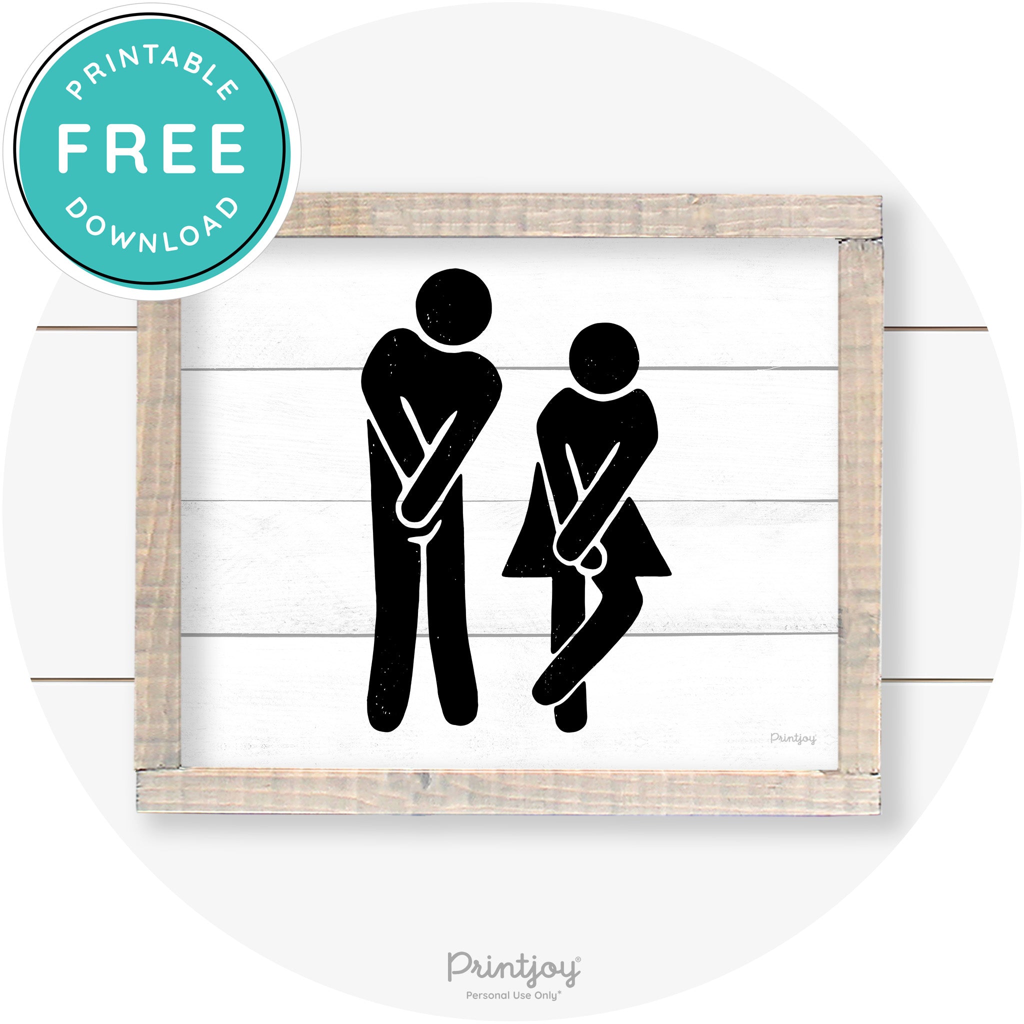 Potty Dance Gotta Go Sign Funny Farmhouse Wall Art Free Printable - Printjoy