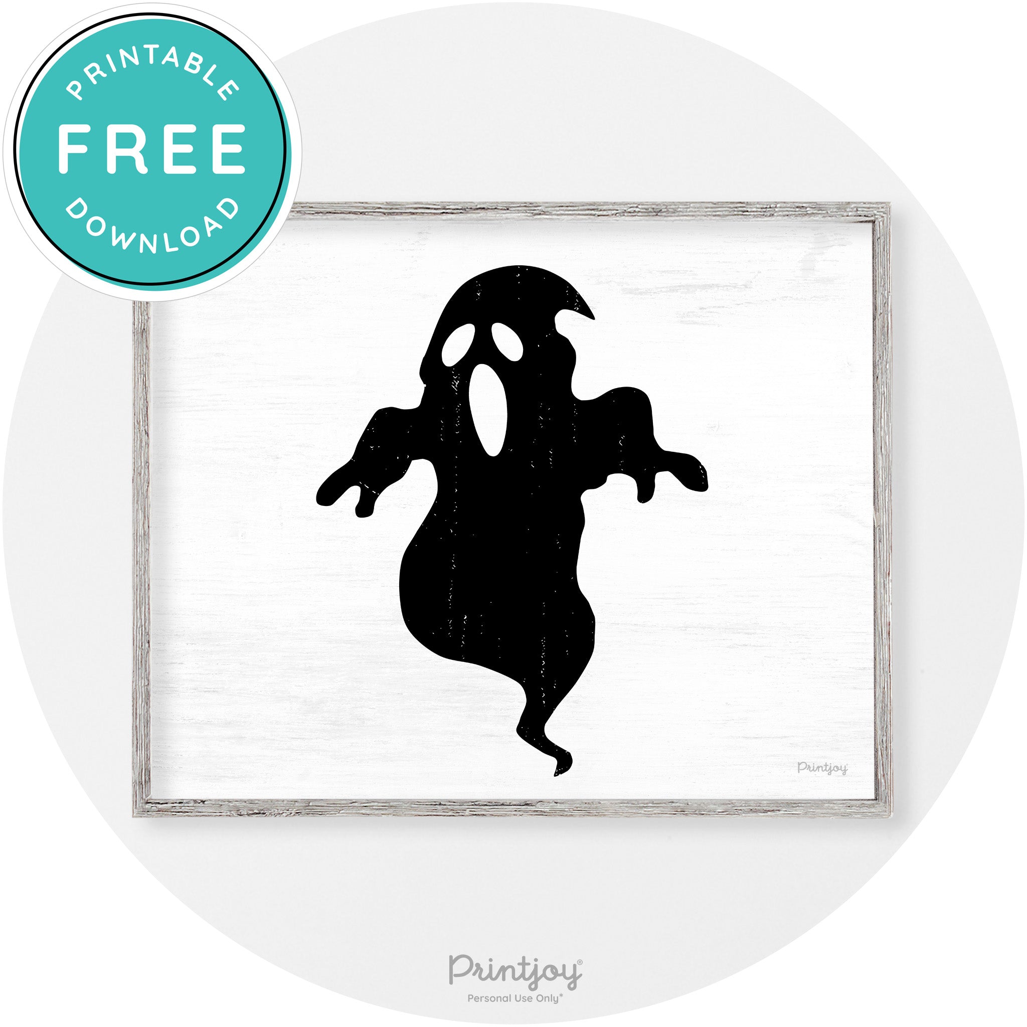 Spooky Ghost Boogie Man Halloween Vintage Wall Art Free Printable - Printjoy