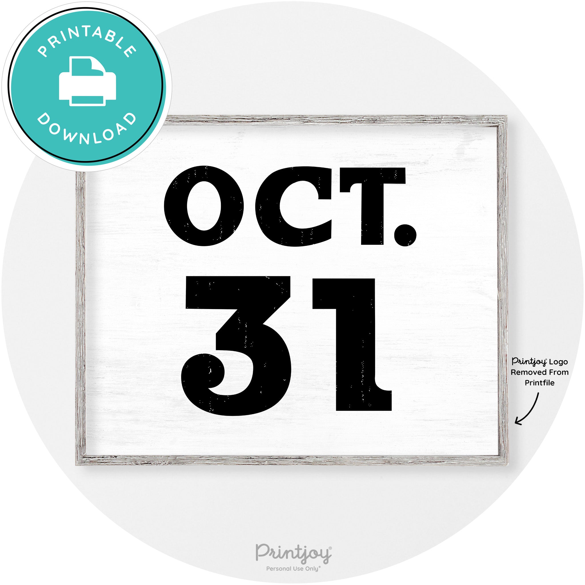 October 31 Halloween Day Vintage Halloween Wall Art Free Printable - Printjoy