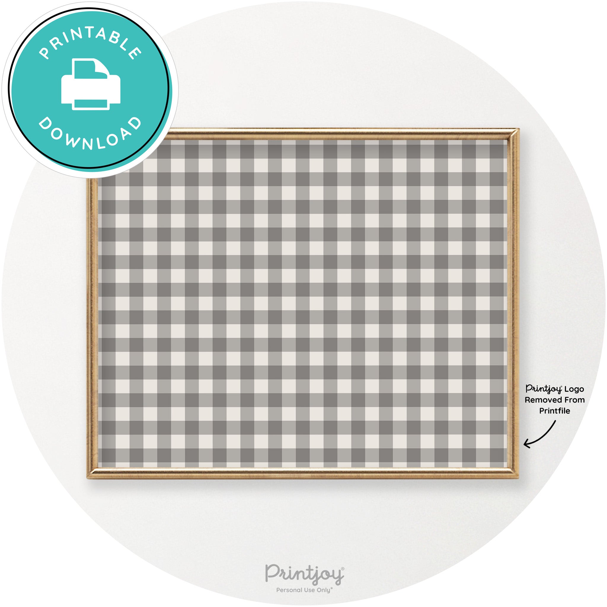 Thanksgiving Plaid Accent Modern Chic Wall Art Decor Free Printable - Printjoy