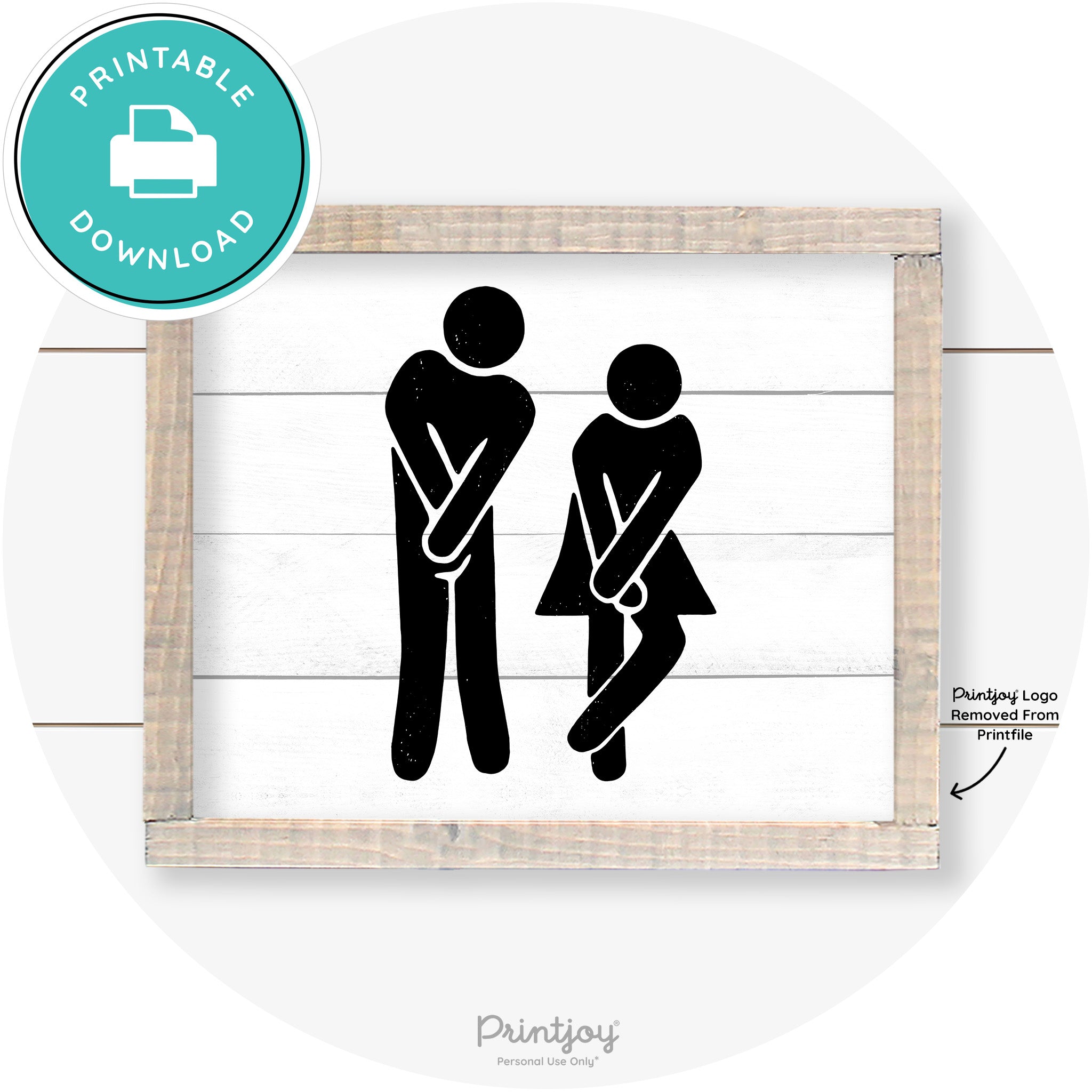 Potty Dance Gotta Go Sign Funny Farmhouse Wall Art Free Printable - Printjoy