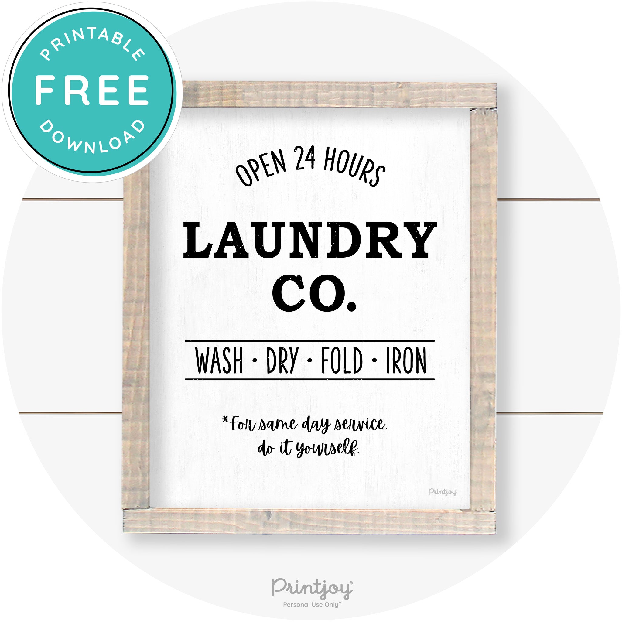 Laundry Co Do It Yourself Funny Farmhouse Wall Art Free Printable - Printjoy