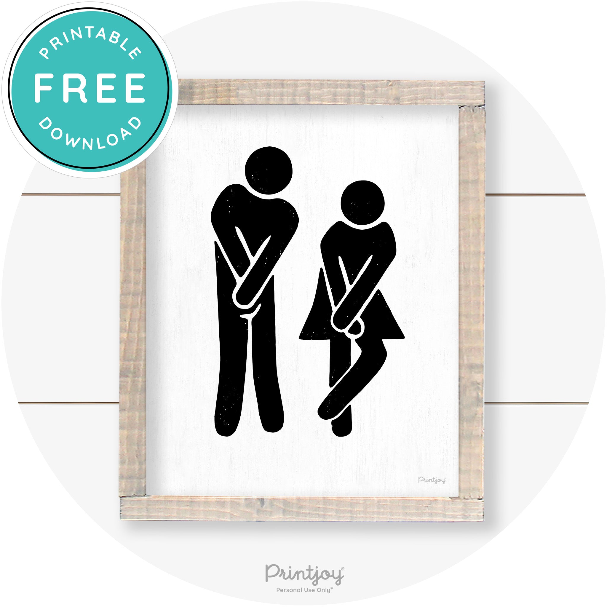 Potty Dance Gotta Go Sign Funny Farmhouse Wall Art Free Printable - Printjoy