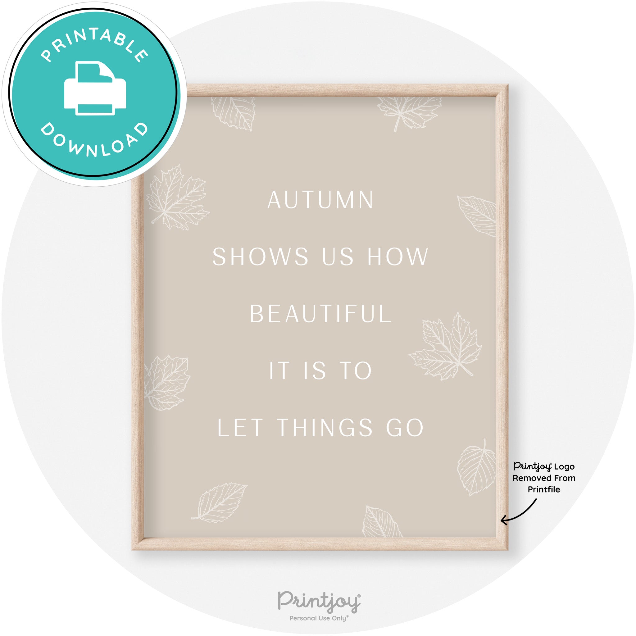 Fall Quote Autumn Let Things Go Transitional Wall Art Free Printable - Printjoy