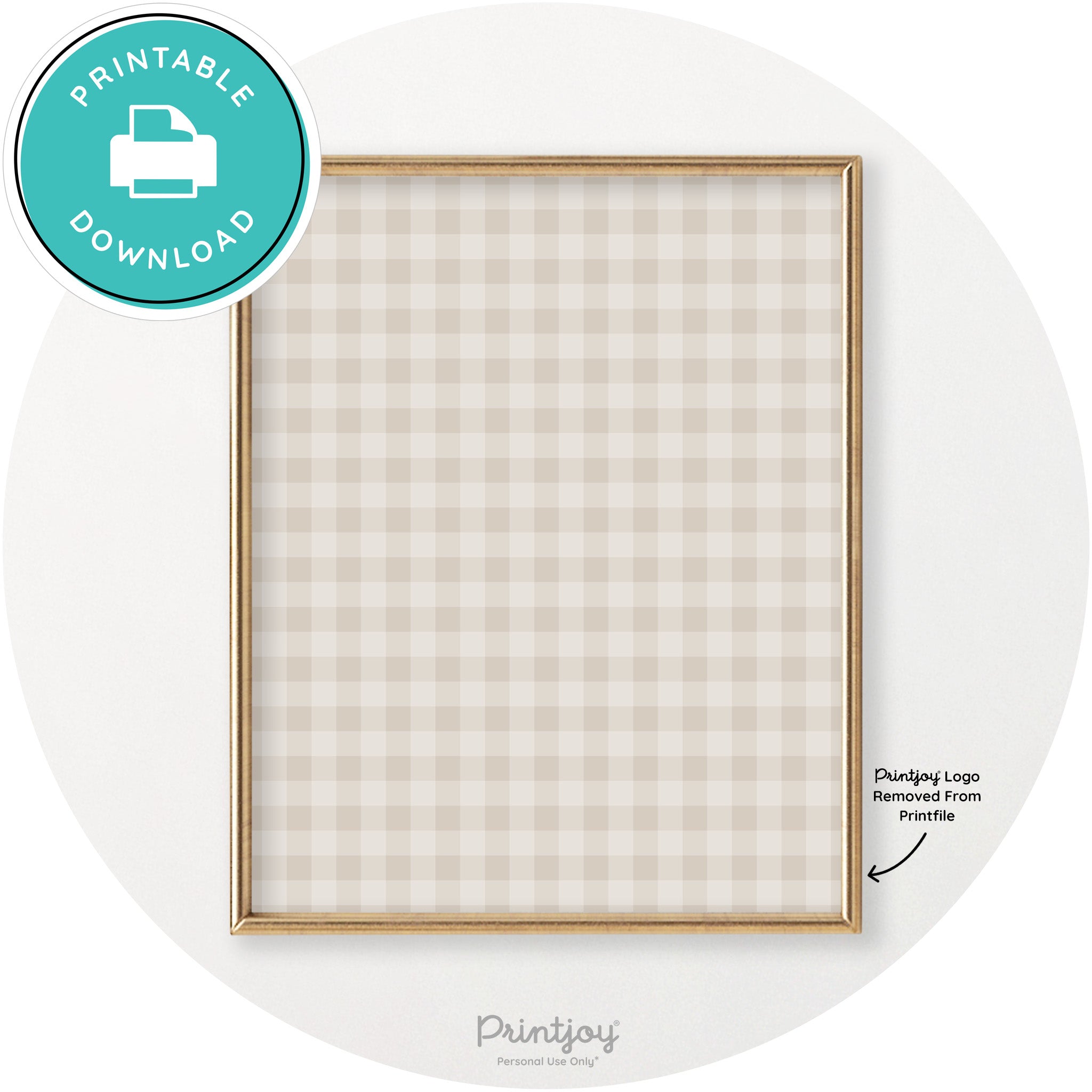 Thanksgiving Plaid Accent Modern Chic Wall Art Decor Free Printable - Printjoy